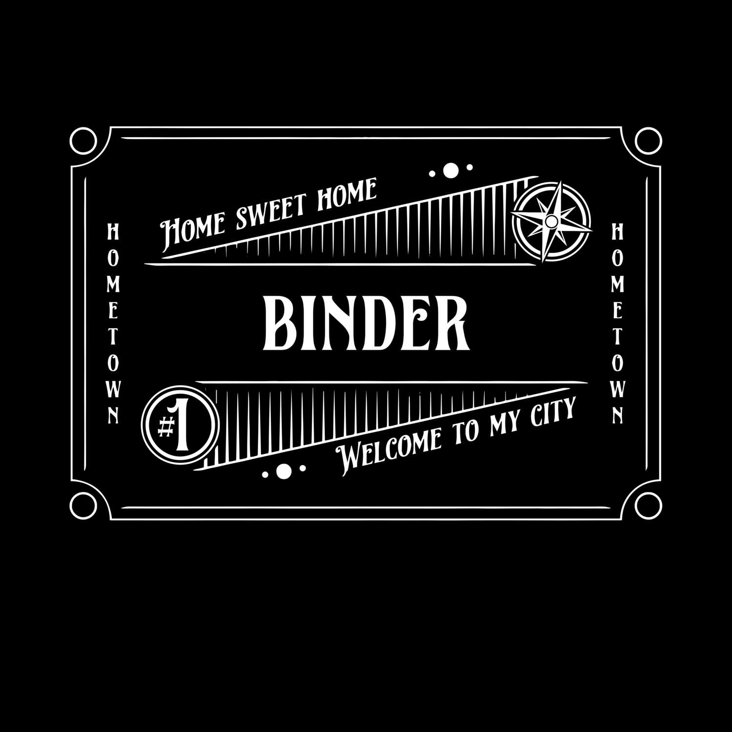 T-Shirt »Rockabilly« für den Ort »Binder«