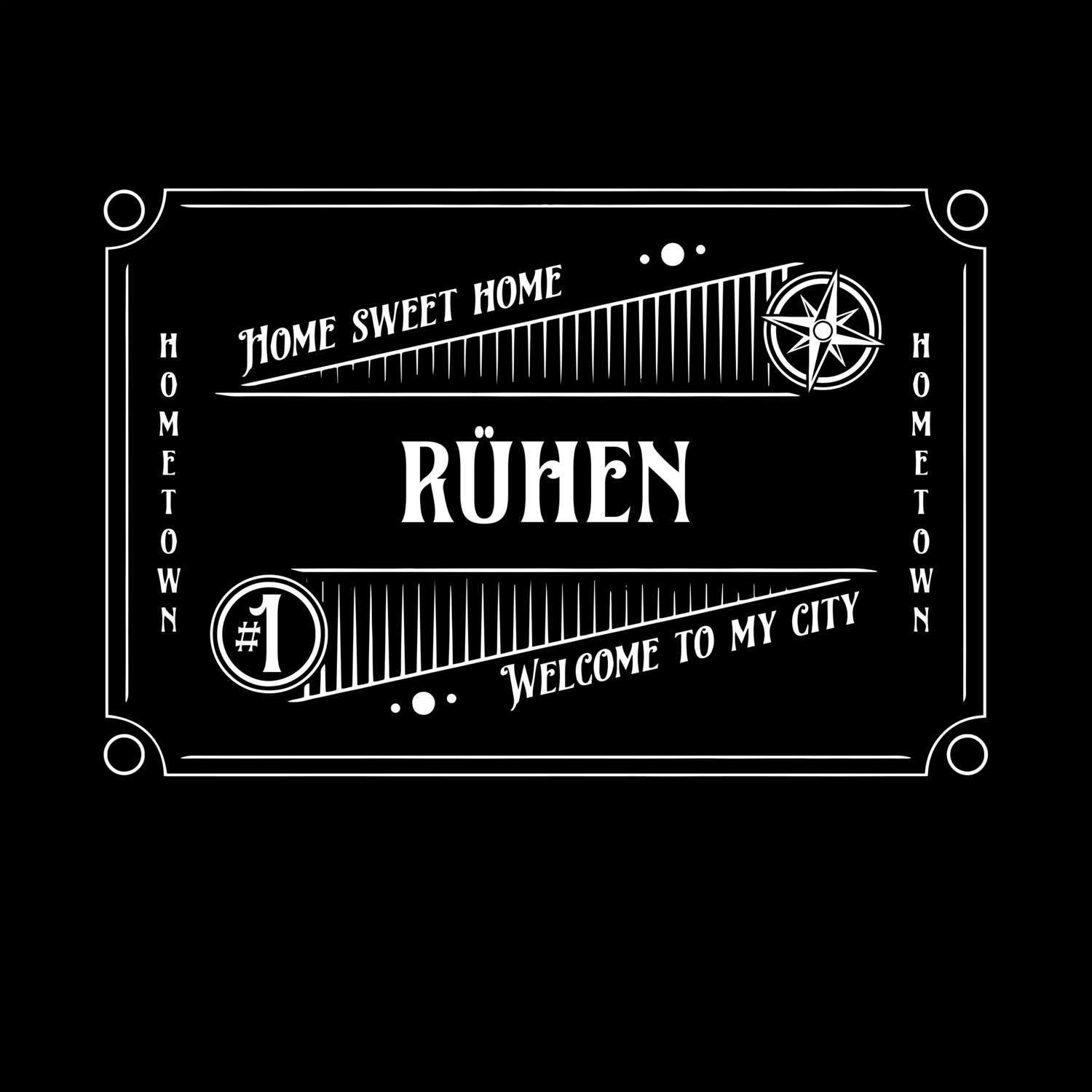 T-Shirt »Rockabilly« für den Ort »Rühen«
