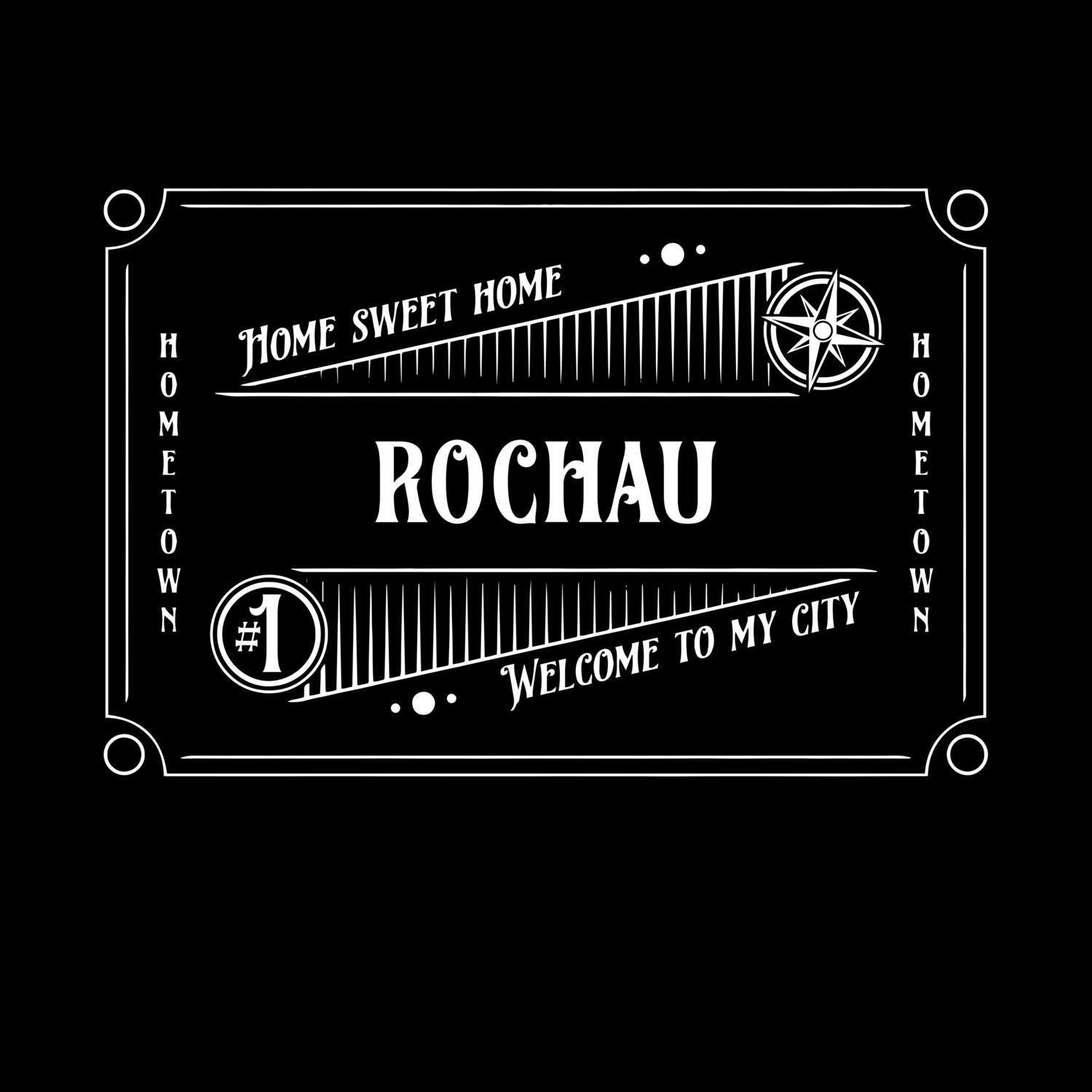T-Shirt »Rockabilly« für den Ort »Rochau«