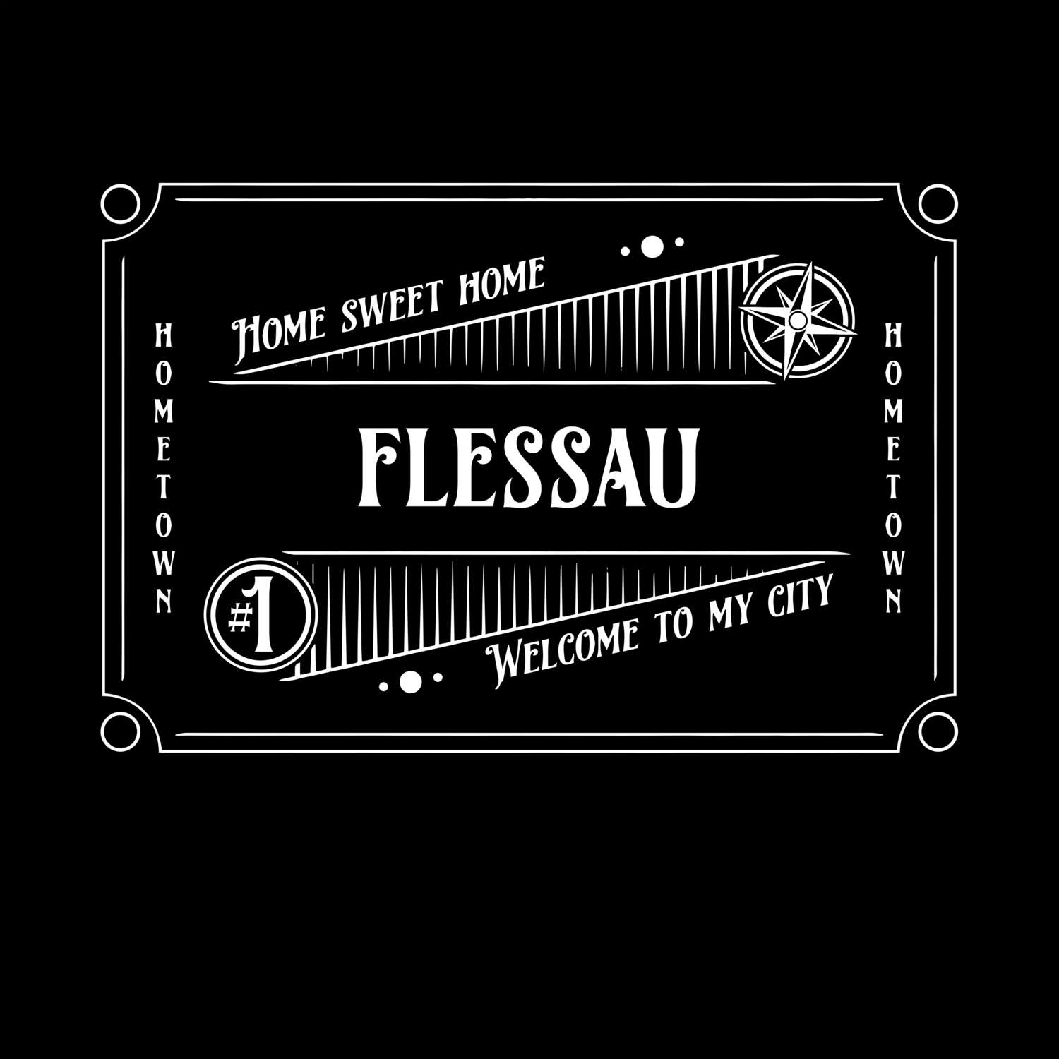 T-Shirt »Rockabilly« für den Ort »Flessau«