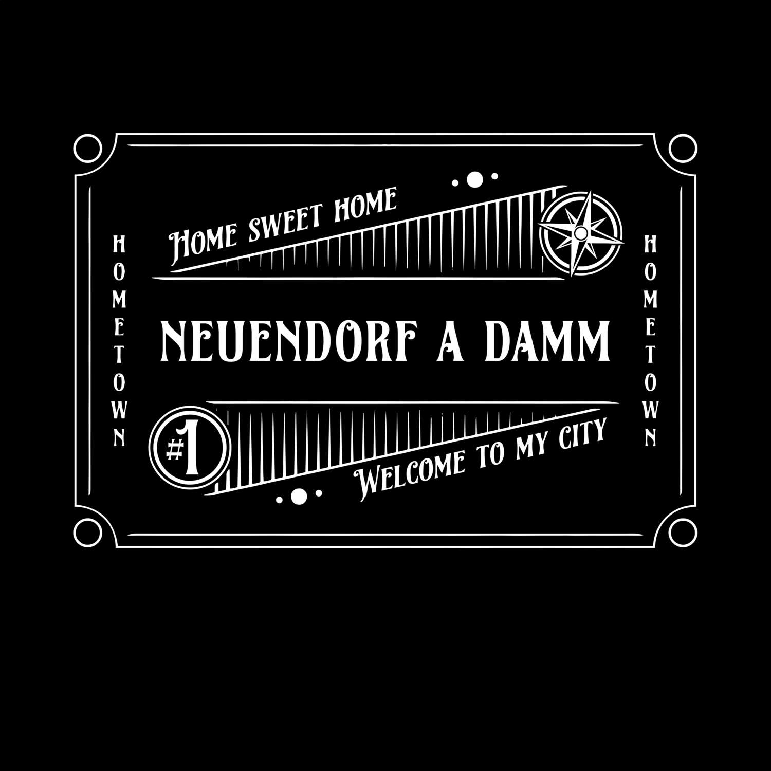 T-Shirt »Rockabilly« für den Ort »Neuendorf a Damm«