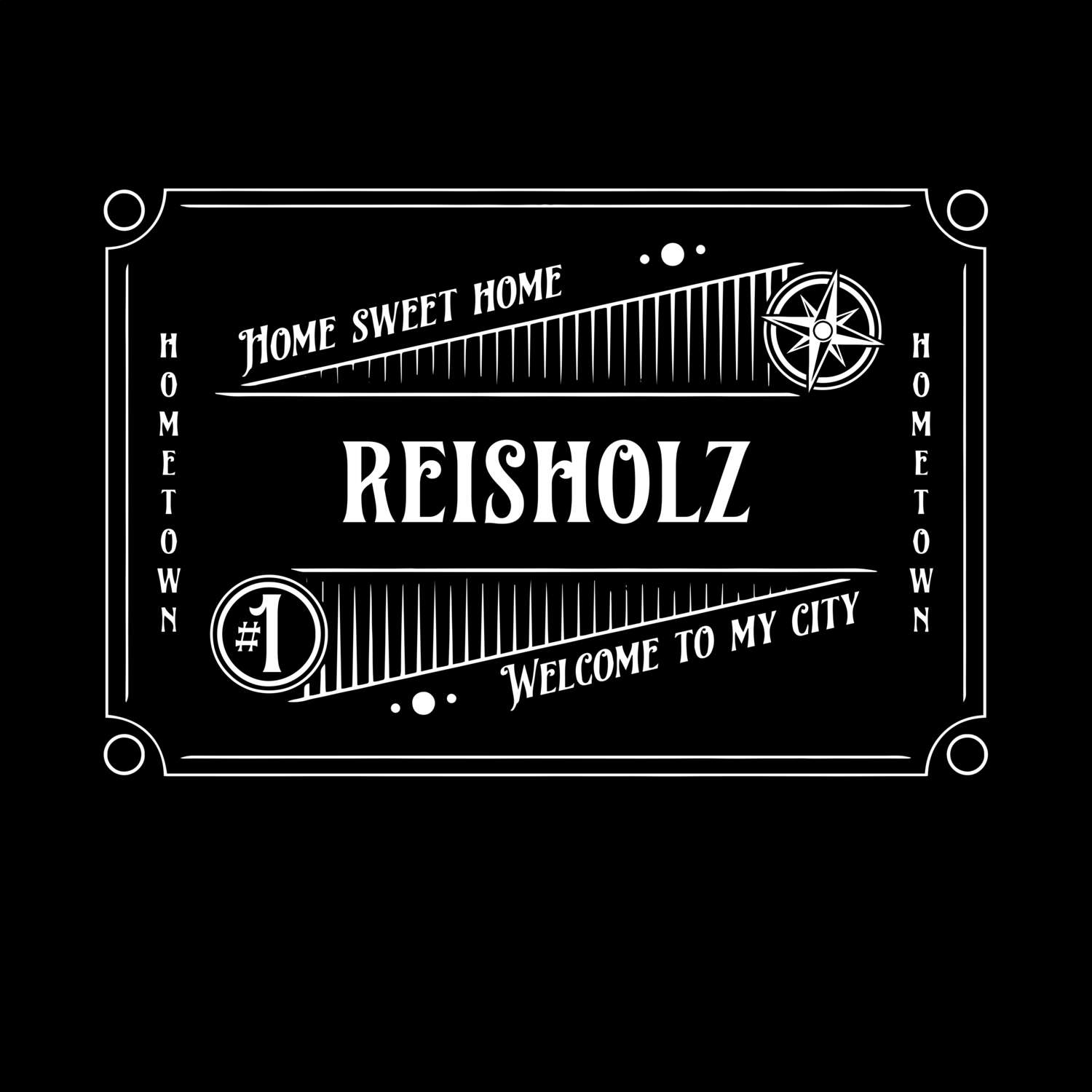 T-Shirt »Rockabilly« für den Ort »Reisholz«