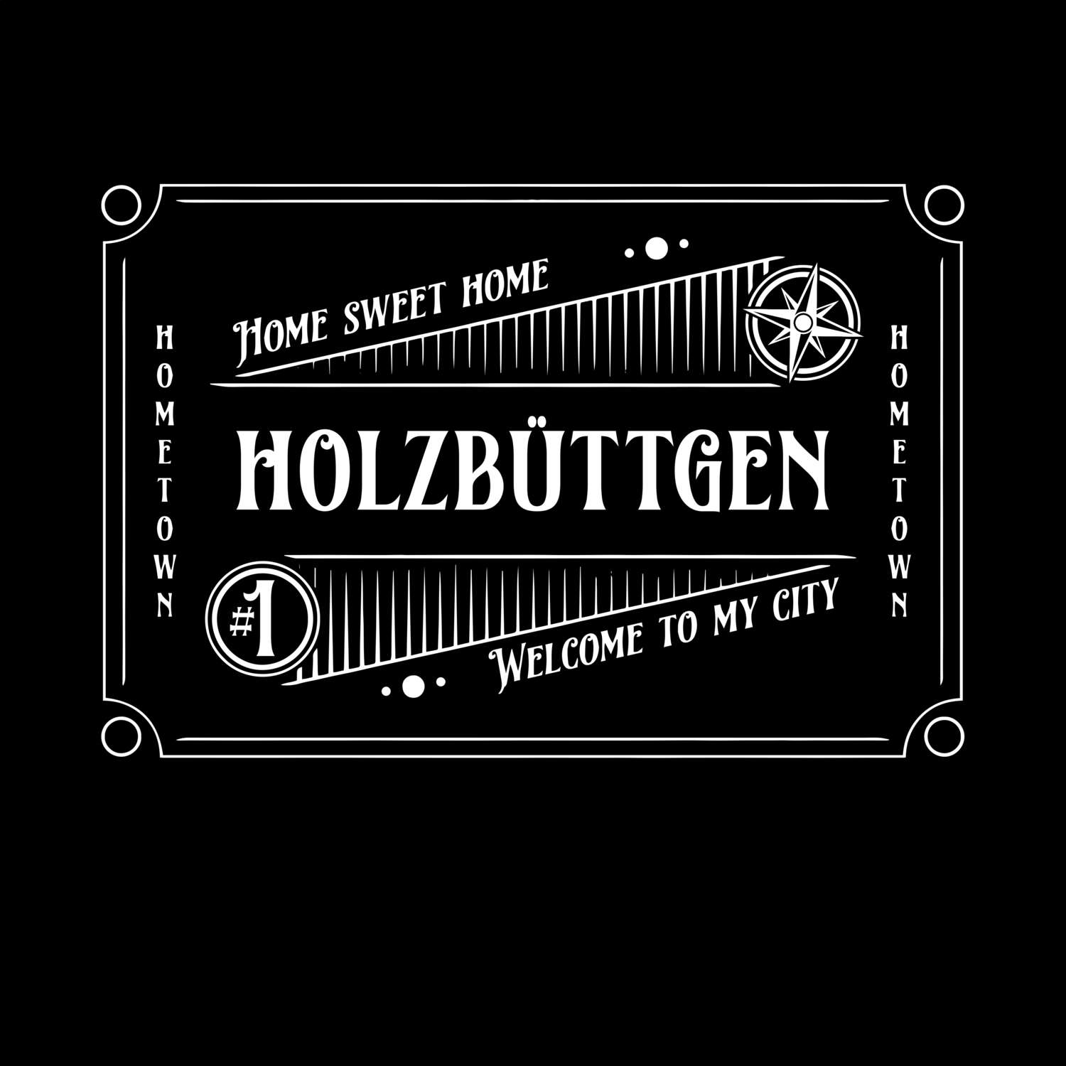 T-Shirt »Rockabilly« für den Ort »Holzbüttgen«