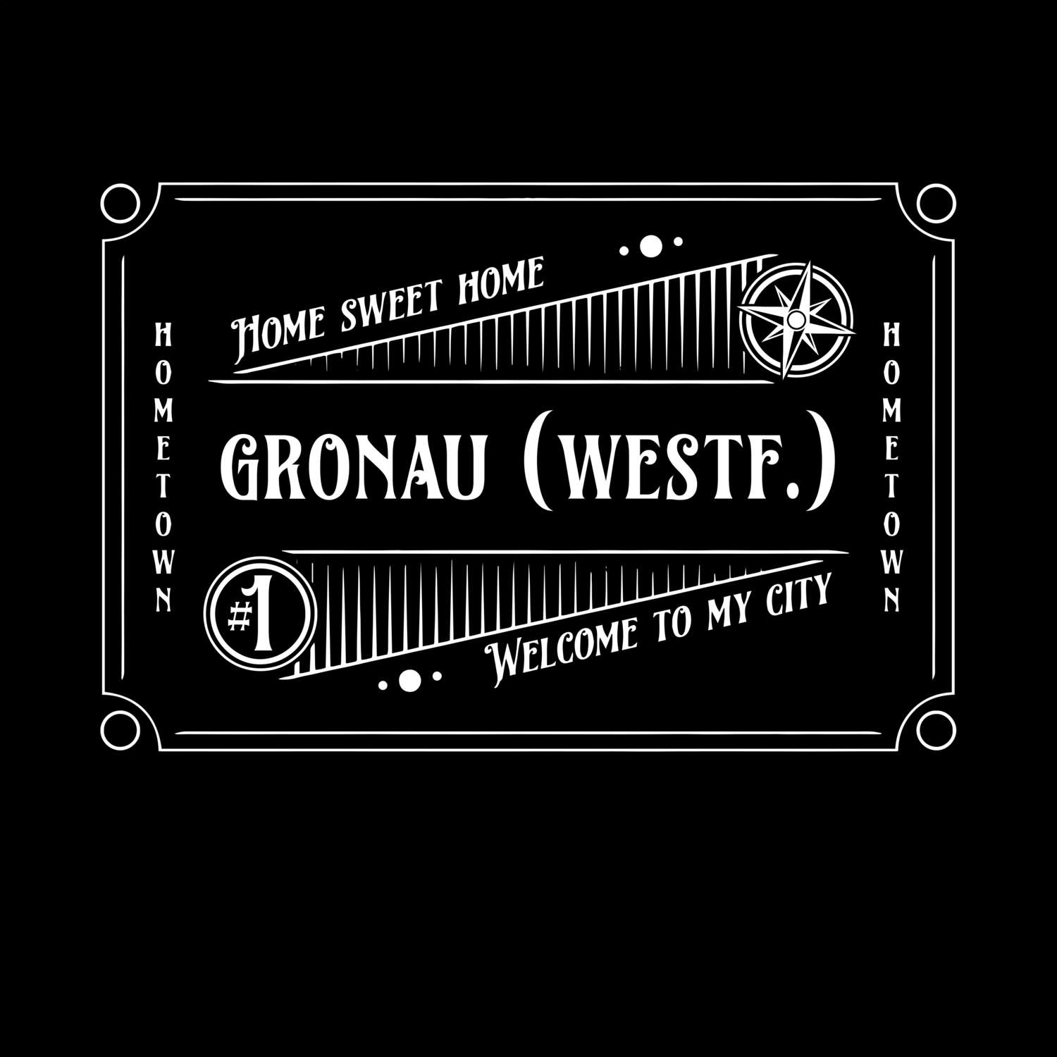 T-Shirt »Rockabilly« für den Ort »Gronau (Westf.)«