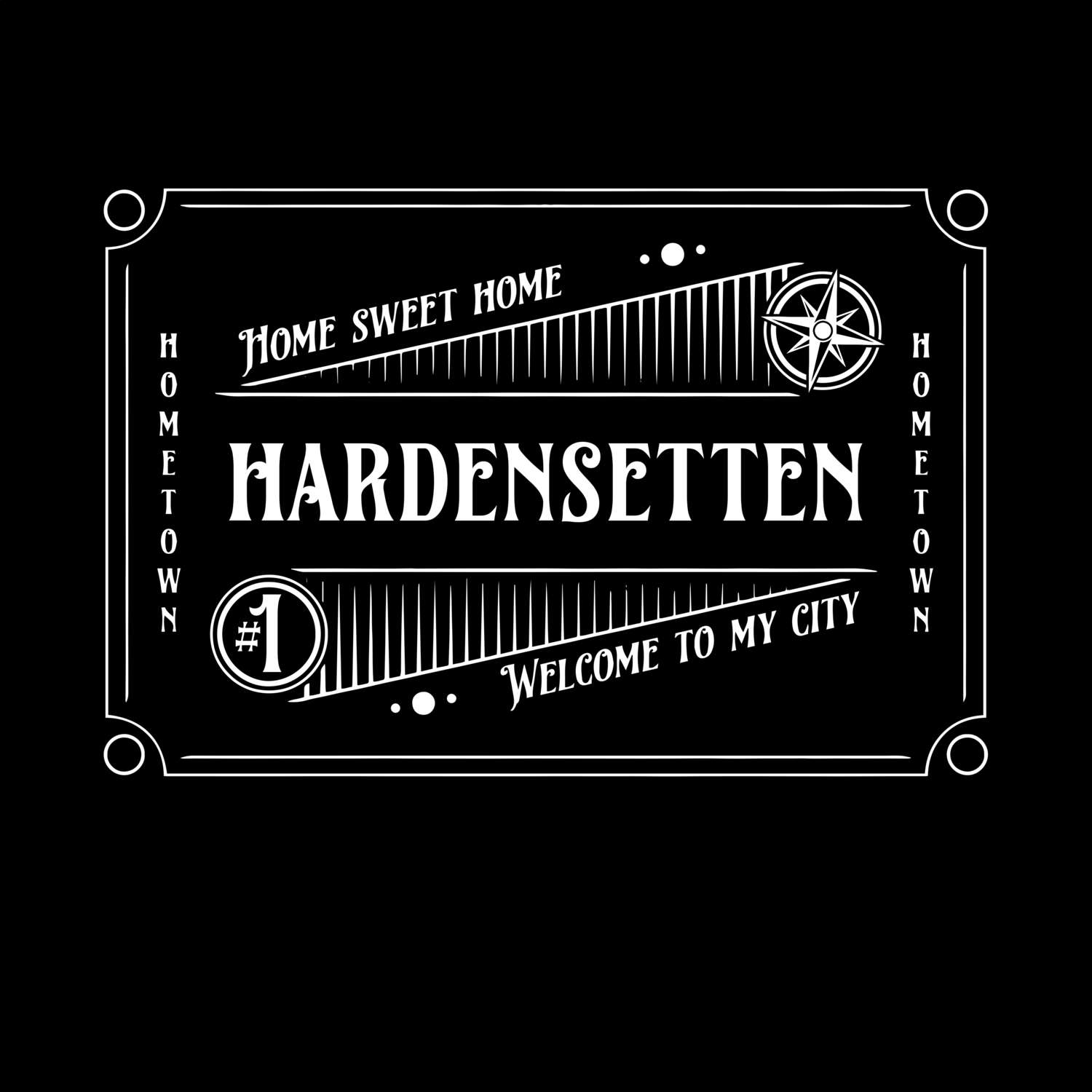 T-Shirt »Rockabilly« für den Ort »Hardensetten«