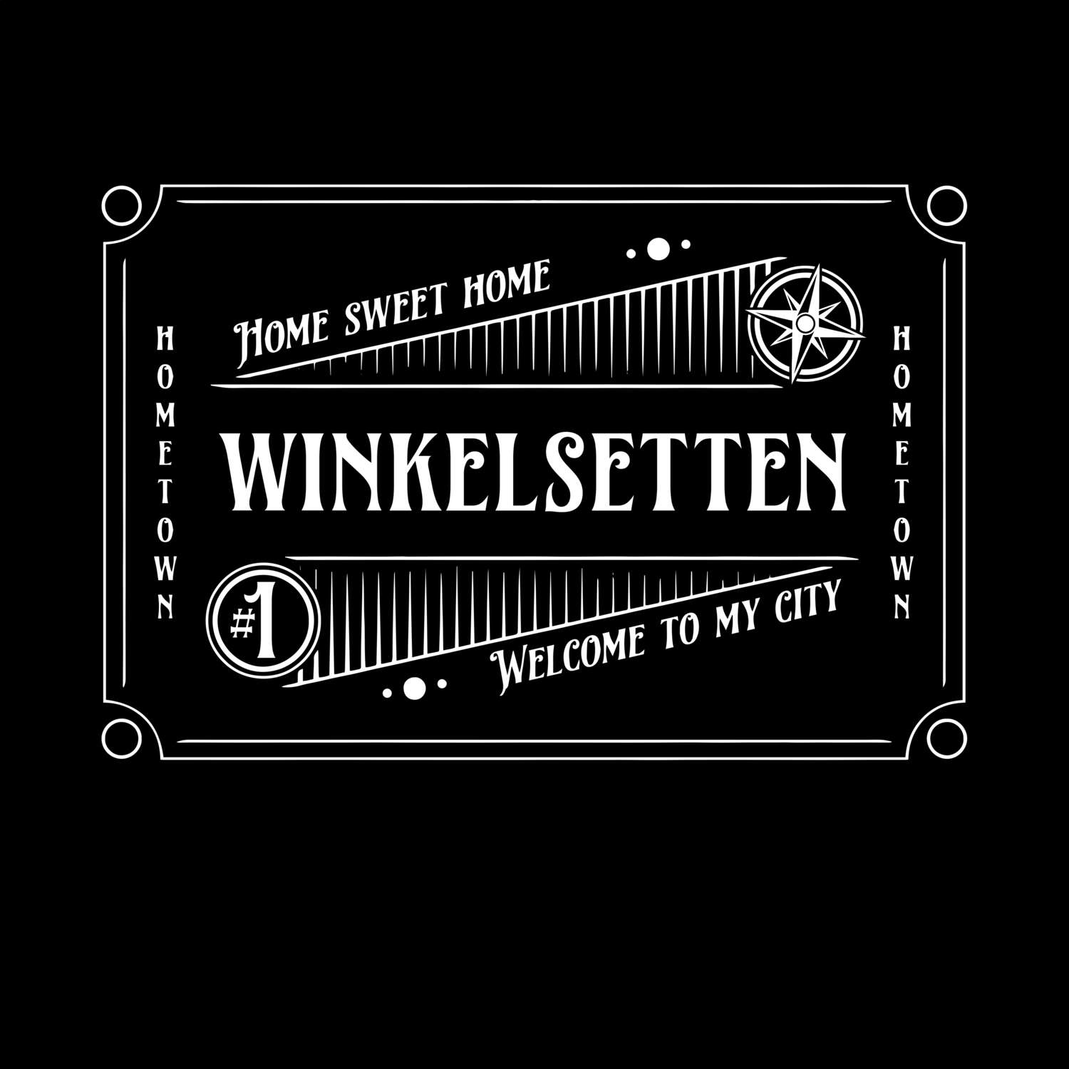 T-Shirt »Rockabilly« für den Ort »Winkelsetten«