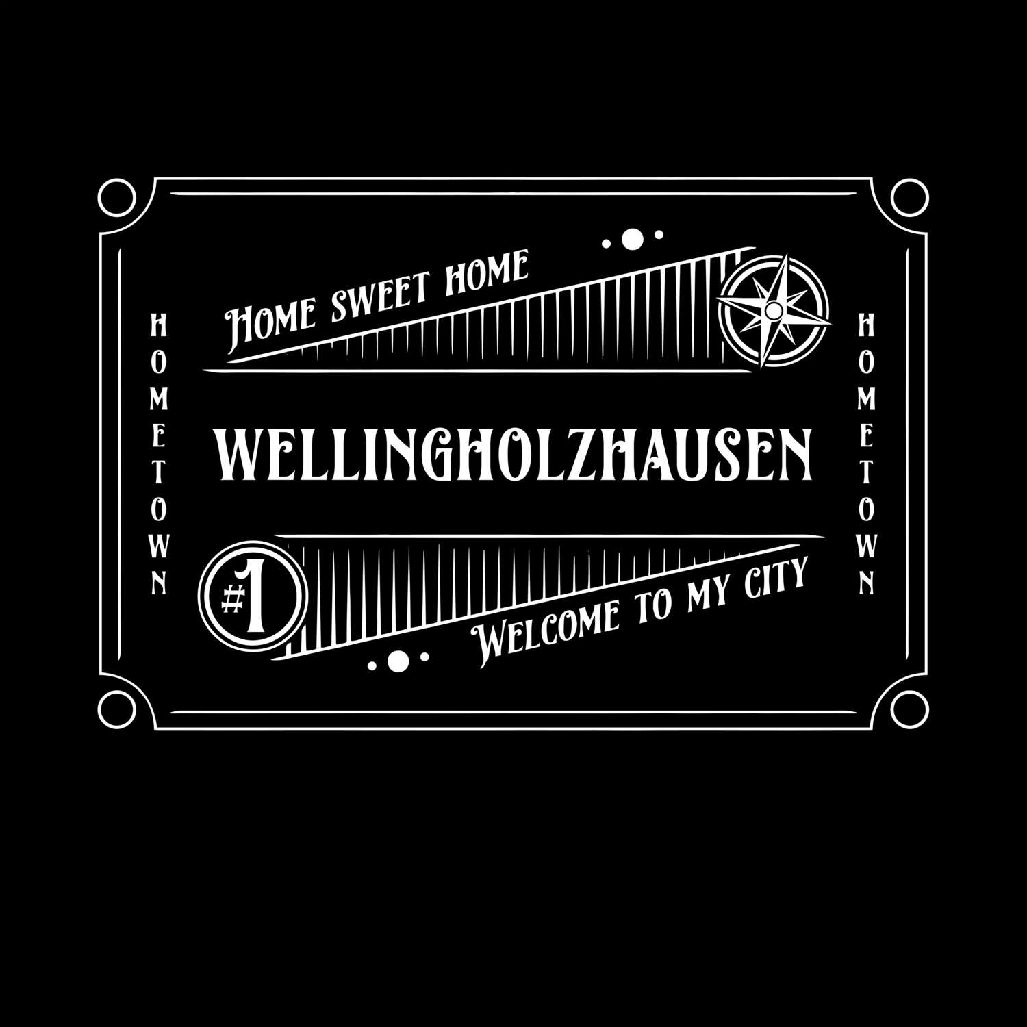 T-Shirt »Rockabilly« für den Ort »Wellingholzhausen«