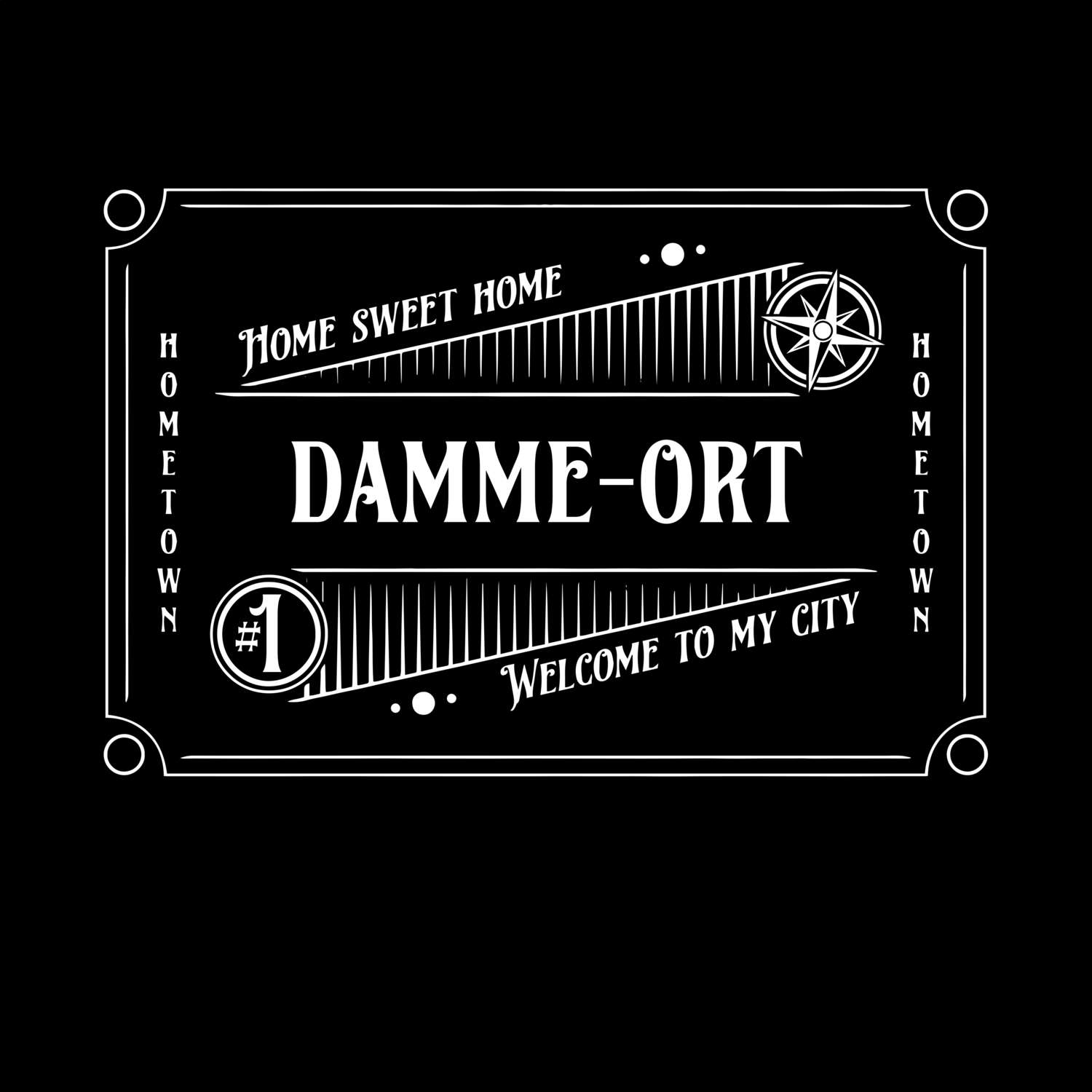 T-Shirt »Rockabilly« für den Ort »Damme-Ort«