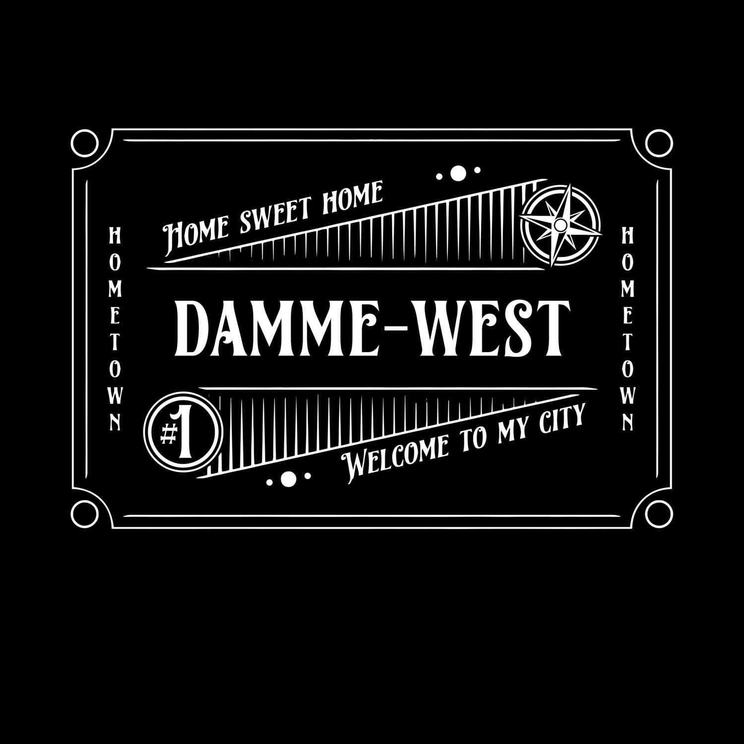 T-Shirt »Rockabilly« für den Ort »Damme-West«