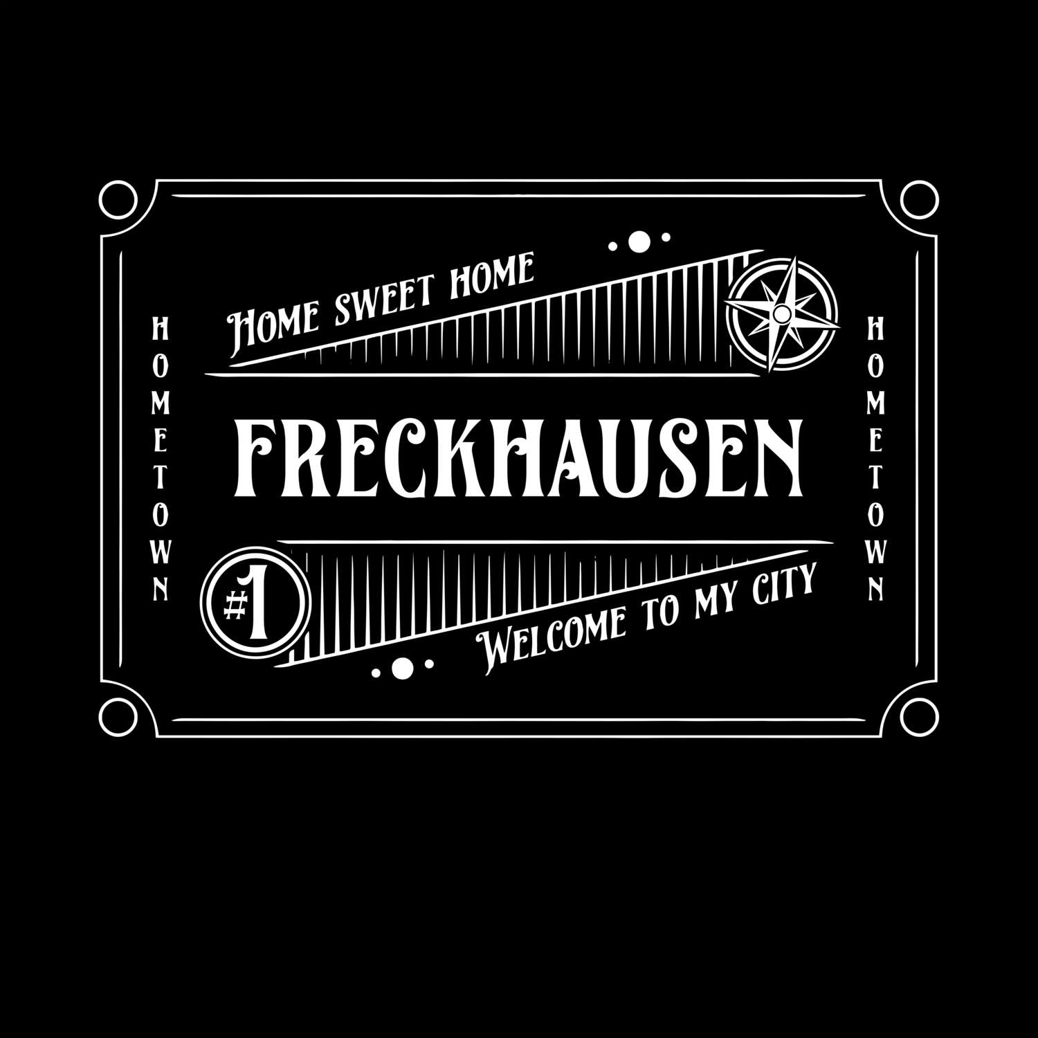 T-Shirt »Rockabilly« für den Ort »Freckhausen«