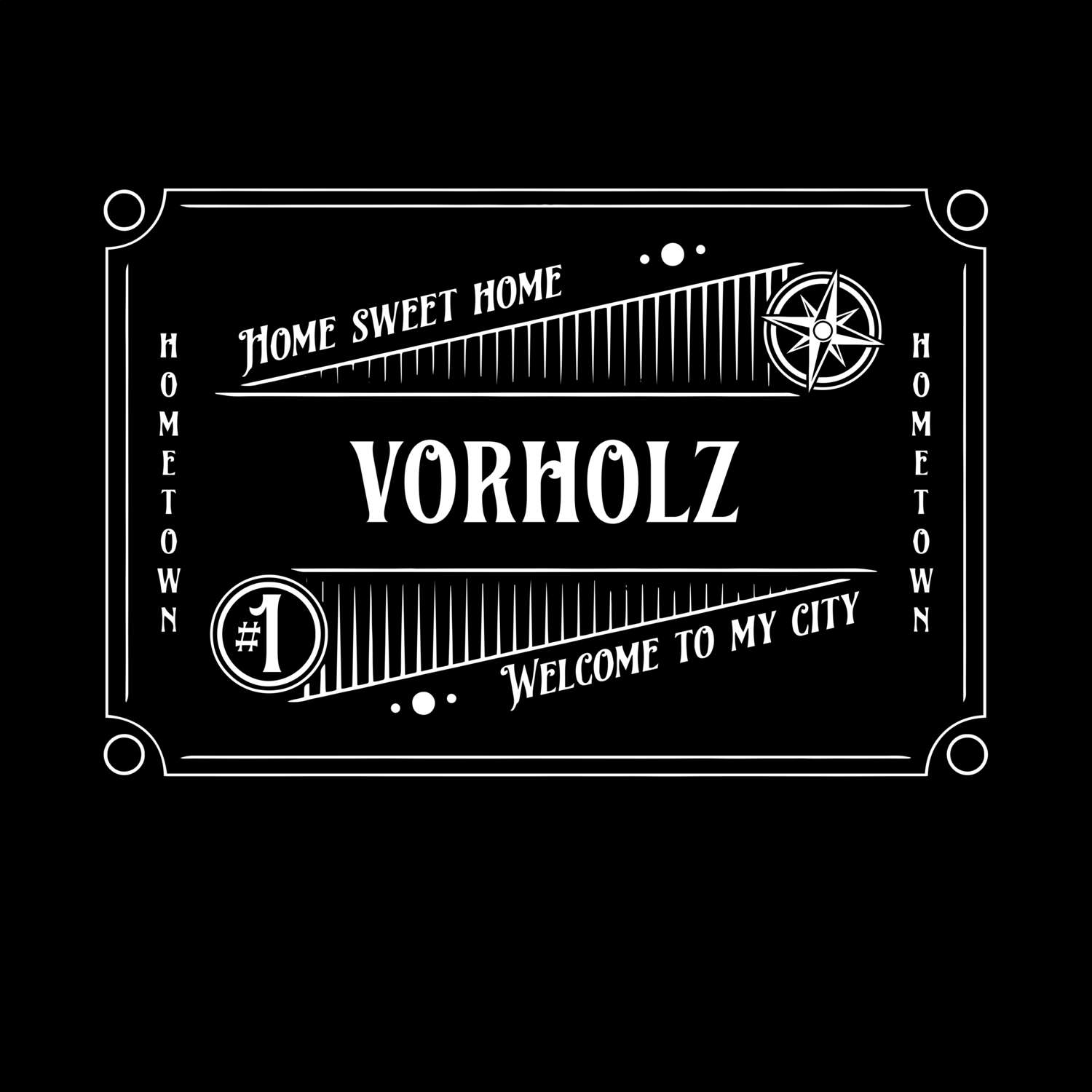 T-Shirt »Rockabilly« für den Ort »Vorholz«