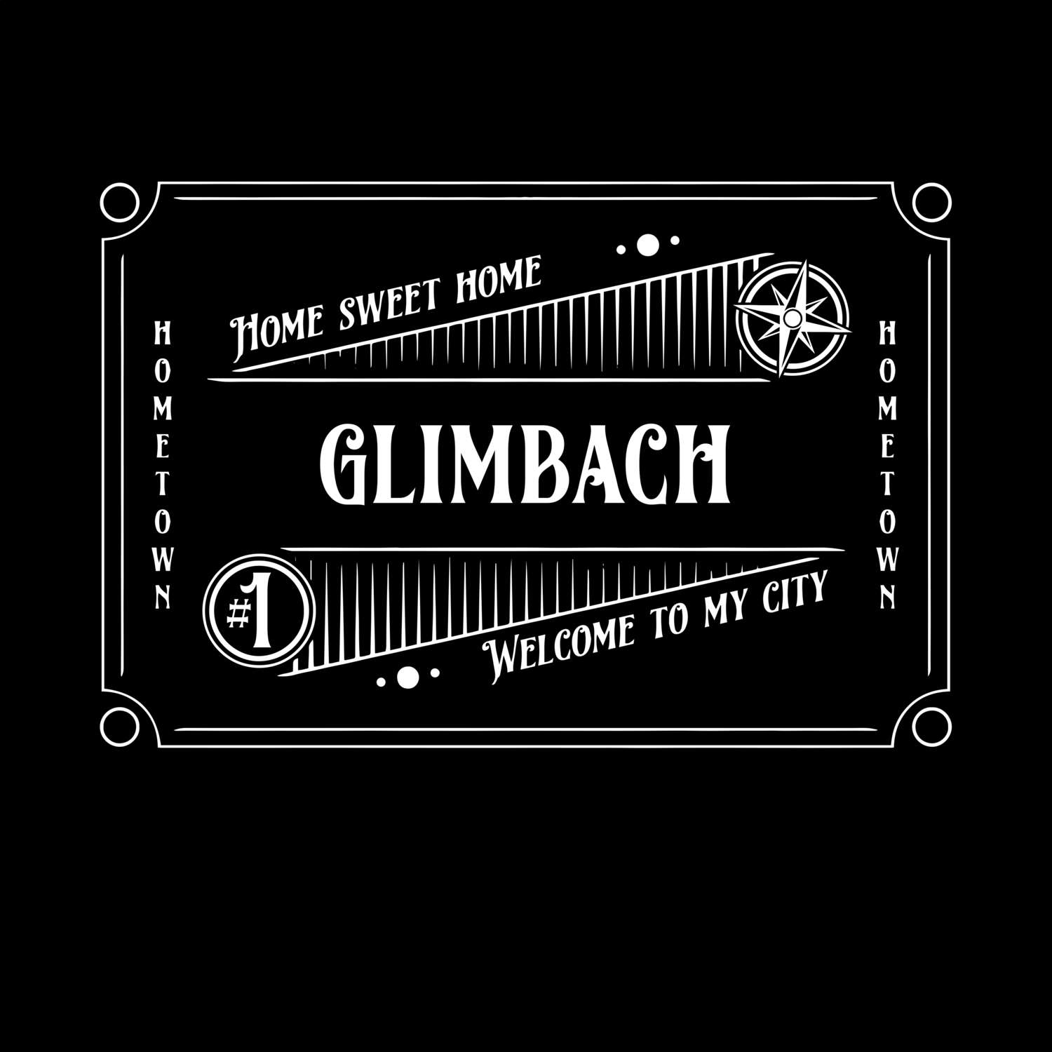 T-Shirt »Rockabilly« für den Ort »Glimbach«