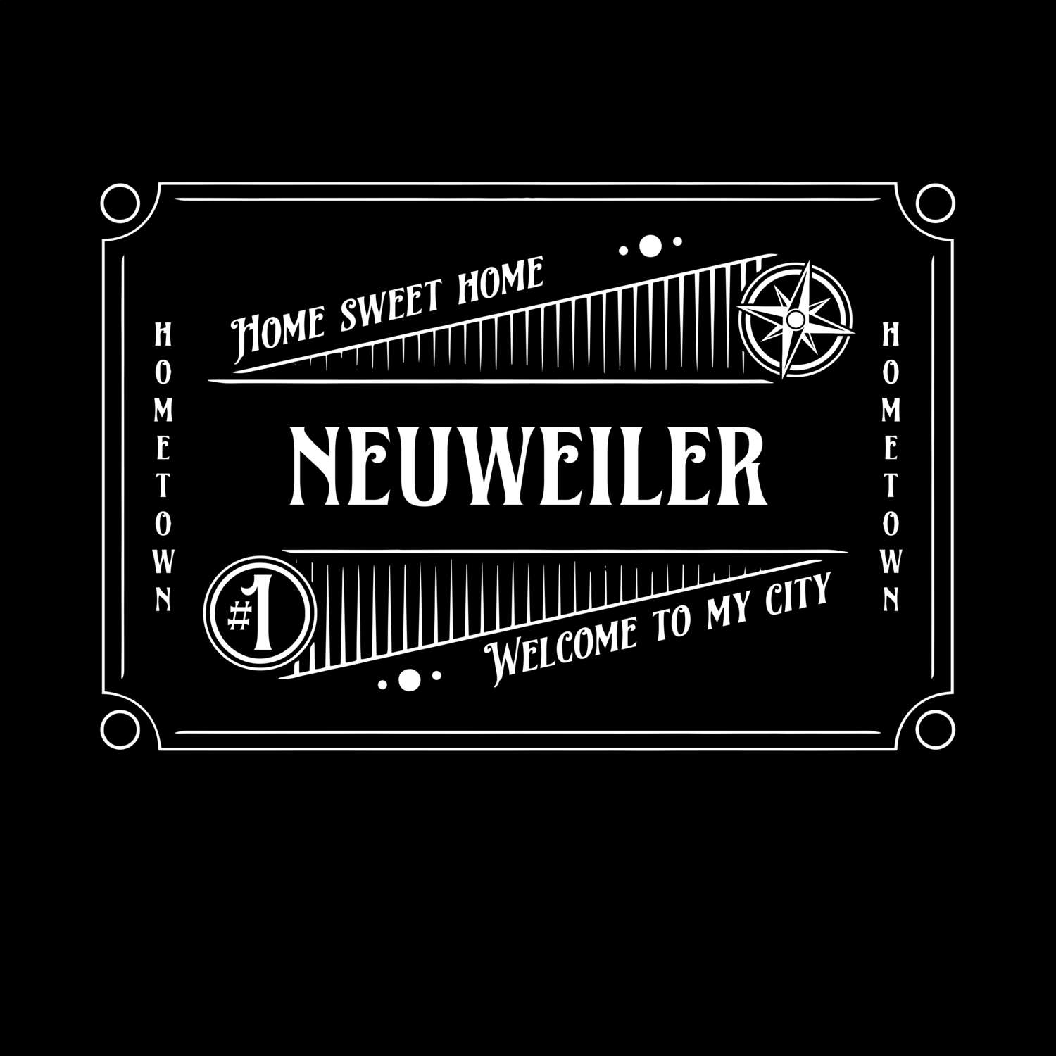 T-Shirt »Rockabilly« für den Ort »Neuweiler«