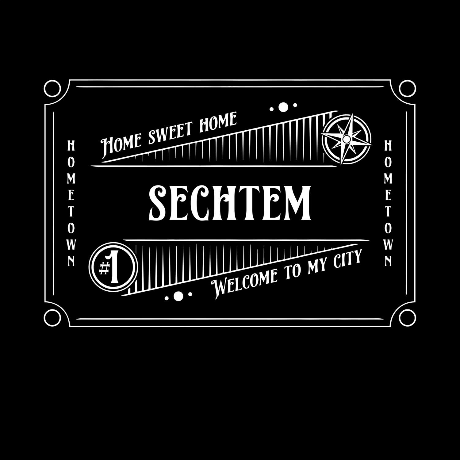 T-Shirt »Rockabilly« für den Ort »Sechtem«