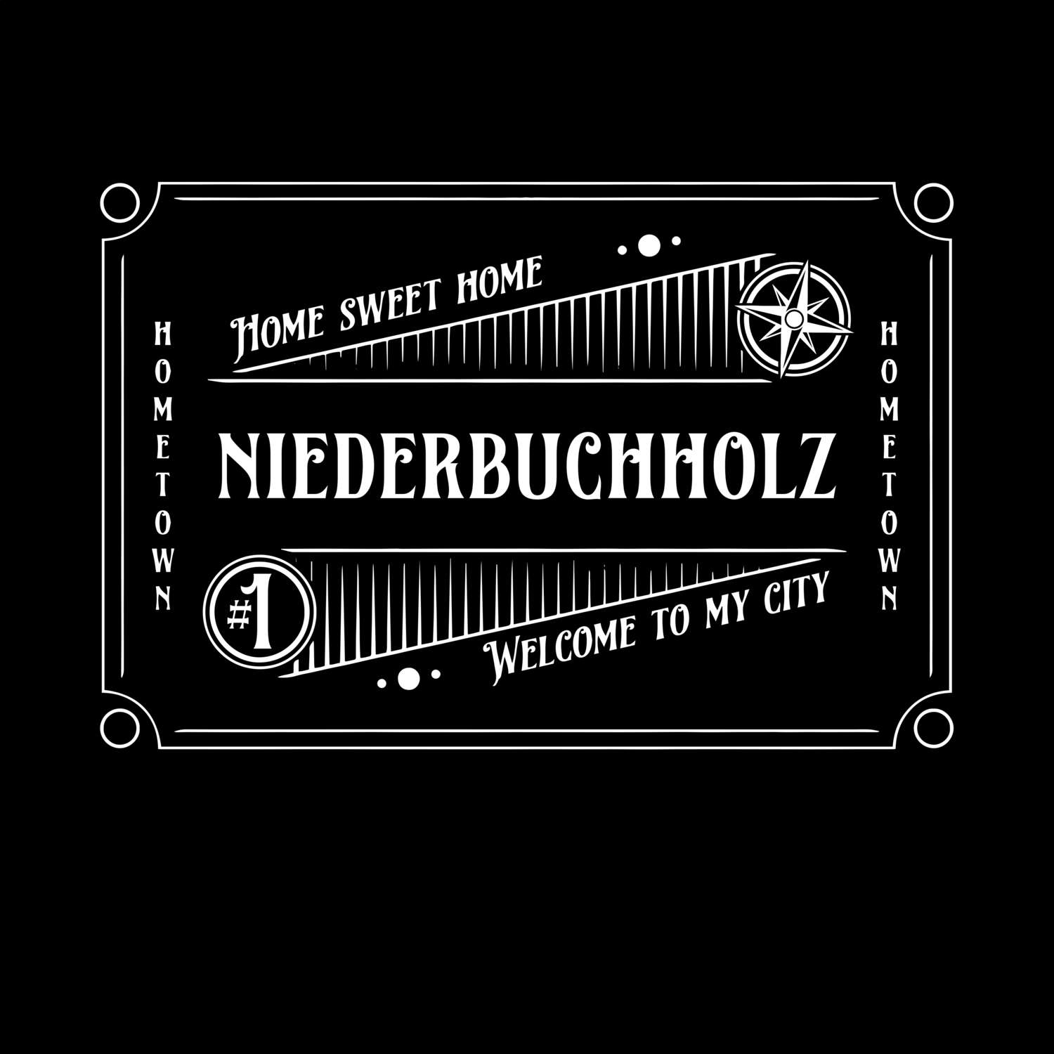 T-Shirt »Rockabilly« für den Ort »Niederbuchholz«
