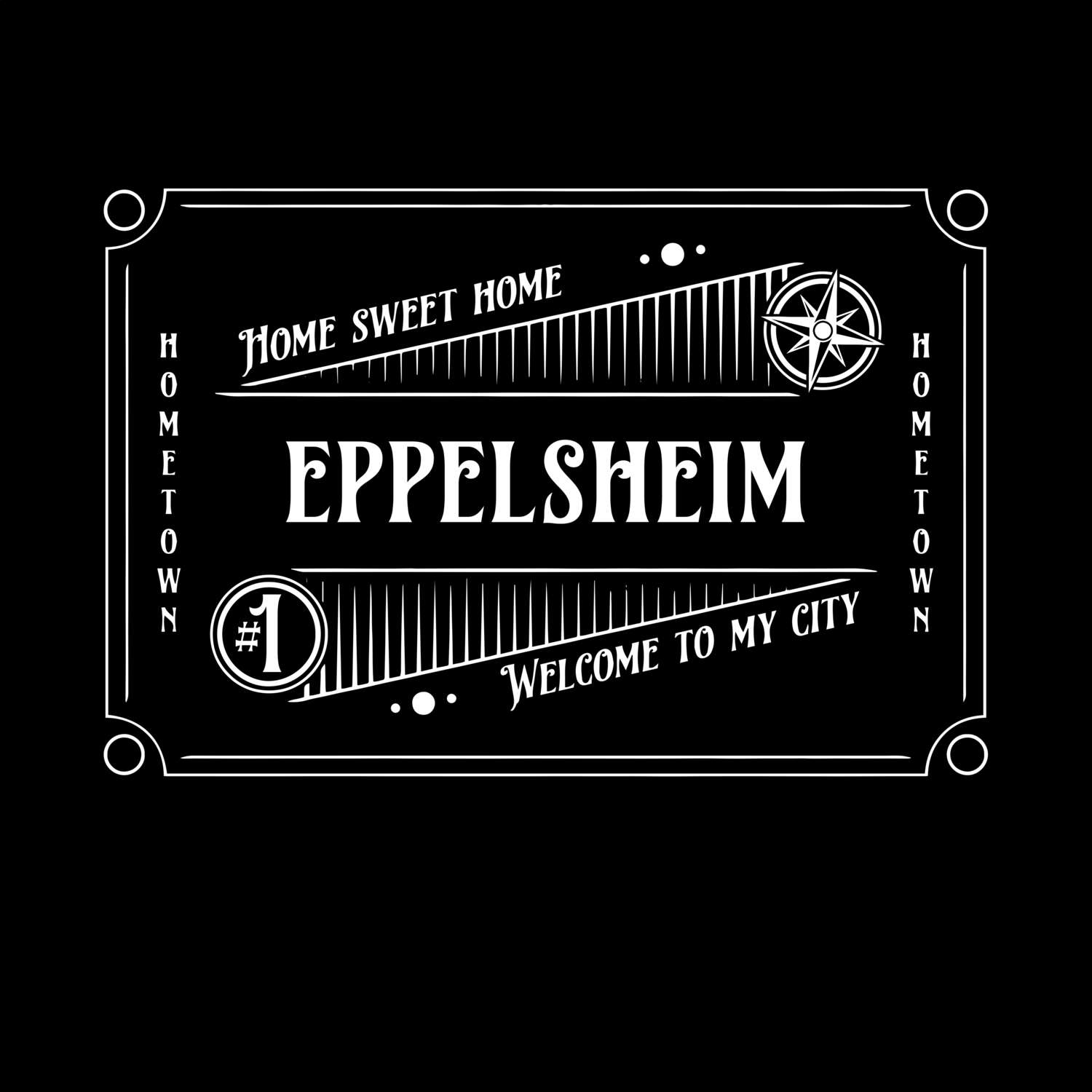 T-Shirt »Rockabilly« für den Ort »Eppelsheim«