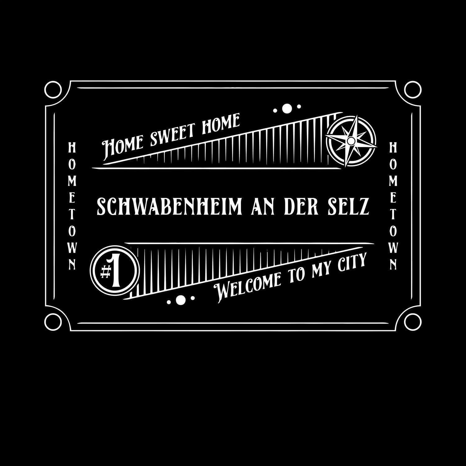 T-Shirt »Rockabilly« für den Ort »Schwabenheim an der Selz«