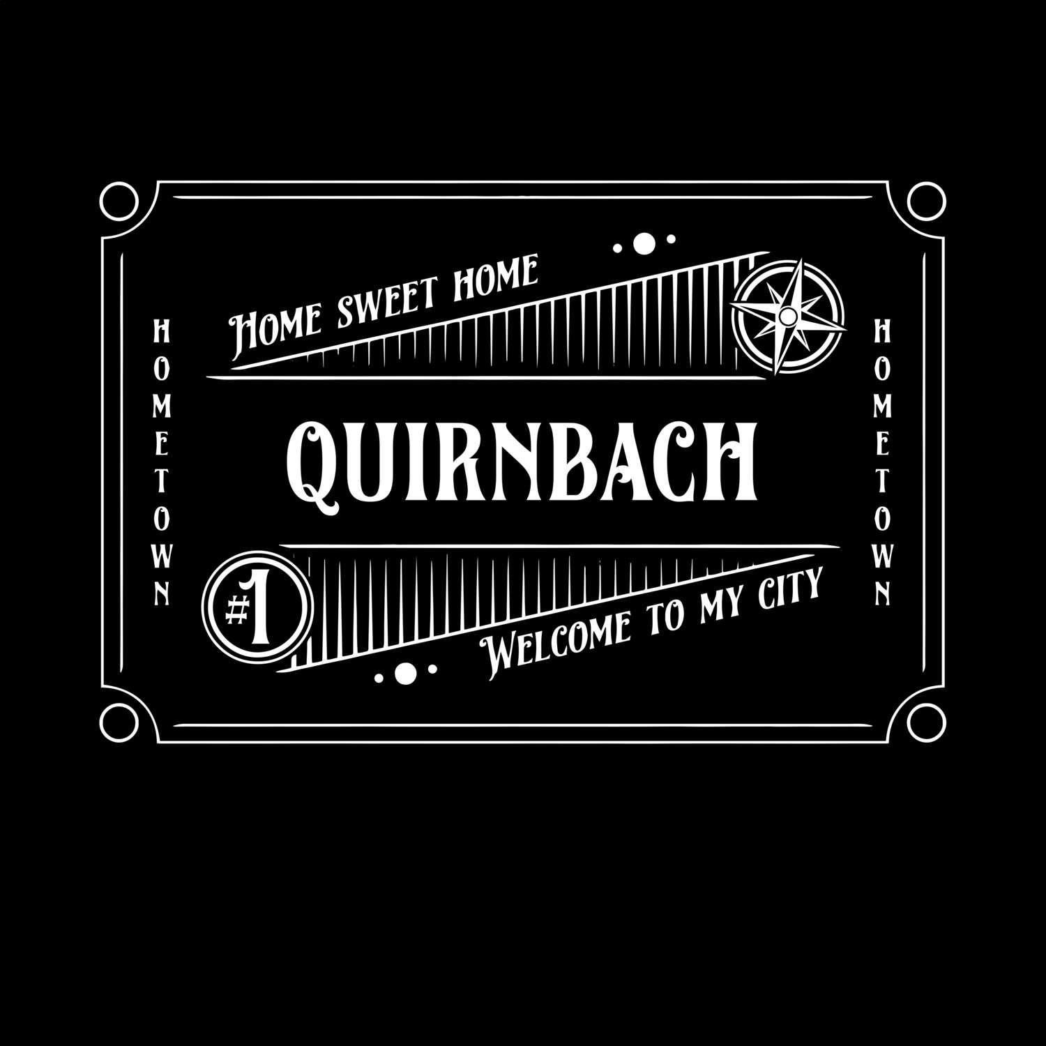 T-Shirt »Rockabilly« für den Ort »Quirnbach«