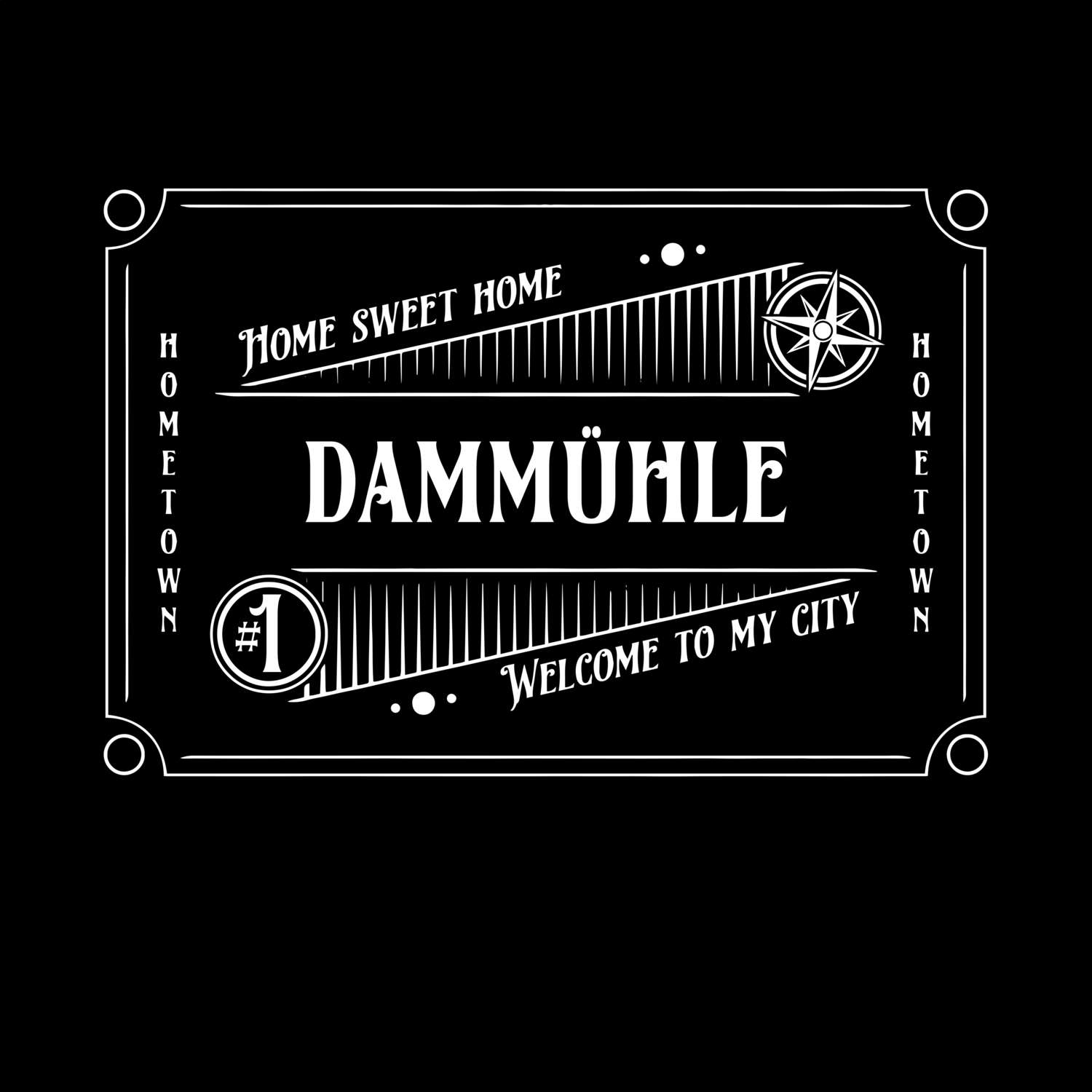 T-Shirt »Rockabilly« für den Ort »Dammühle«