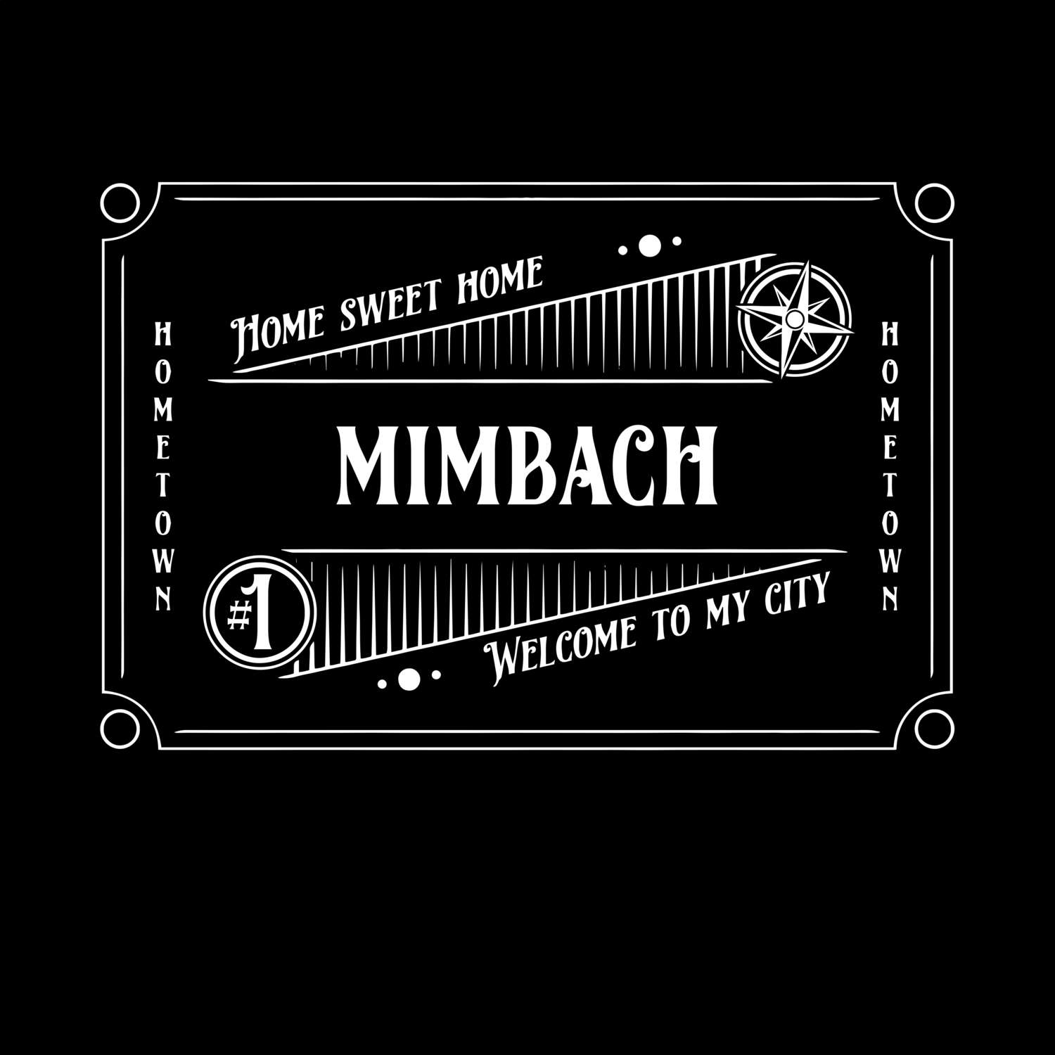 T-Shirt »Rockabilly« für den Ort »Mimbach«