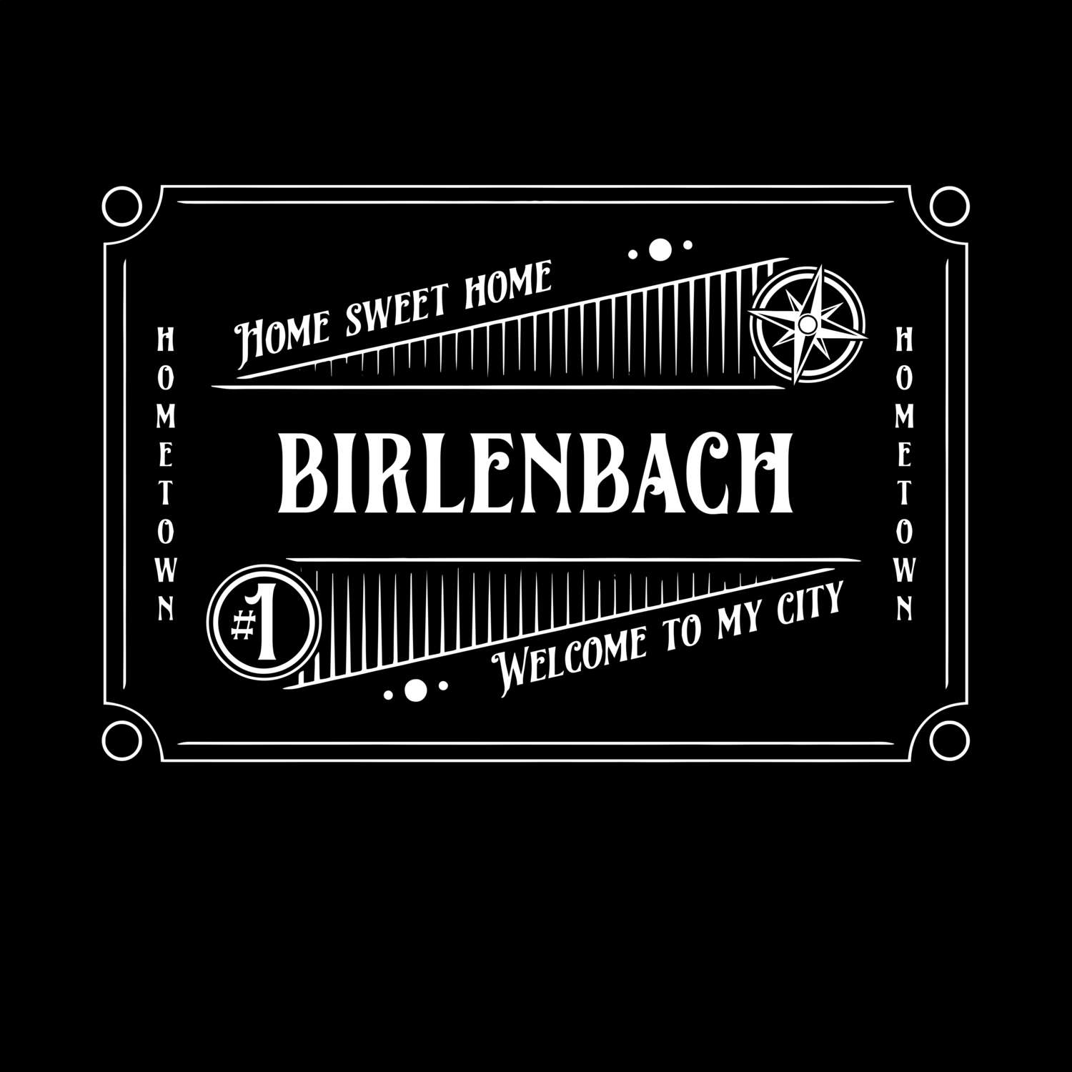 T-Shirt »Rockabilly« für den Ort »Birlenbach«