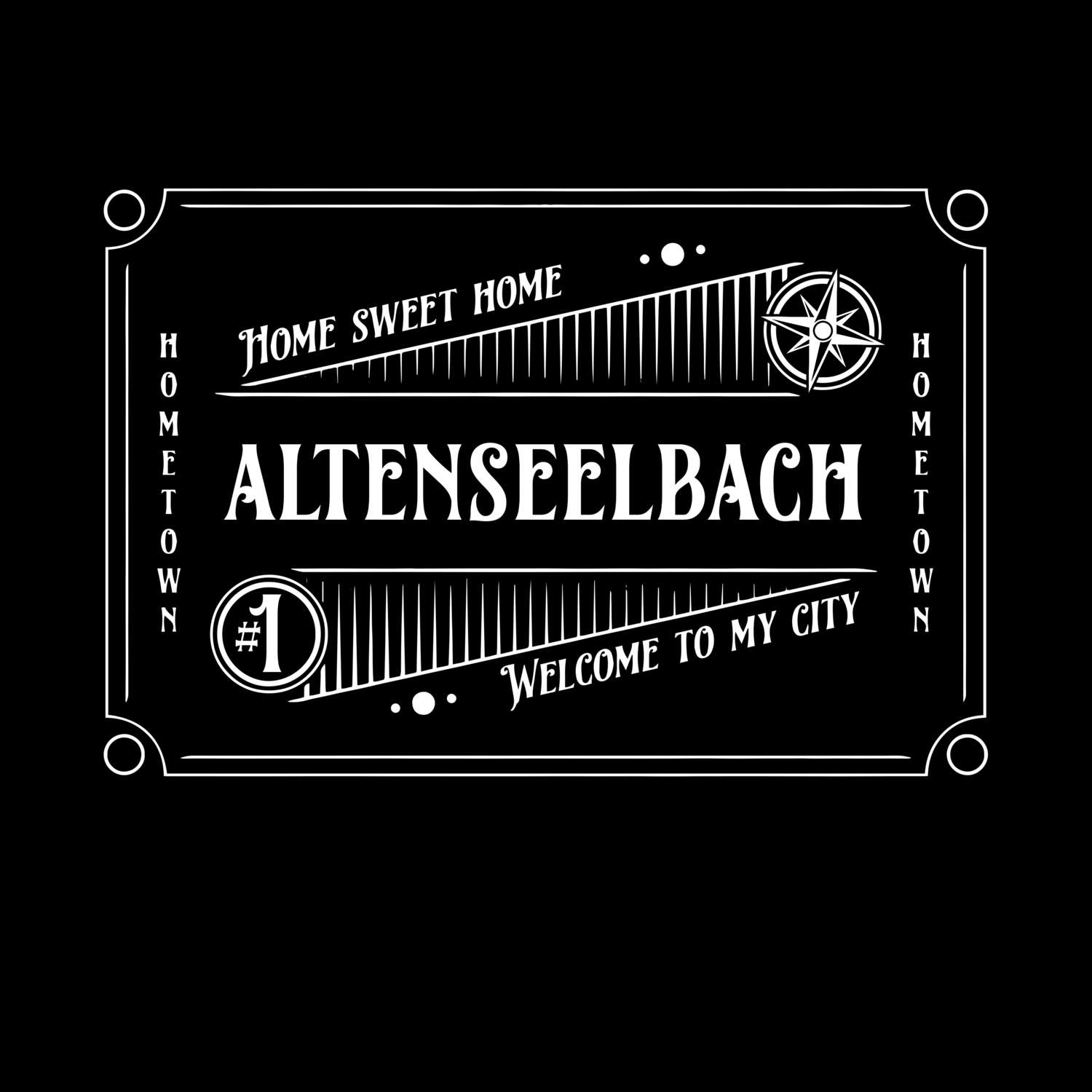 T-Shirt »Rockabilly« für den Ort »Altenseelbach«