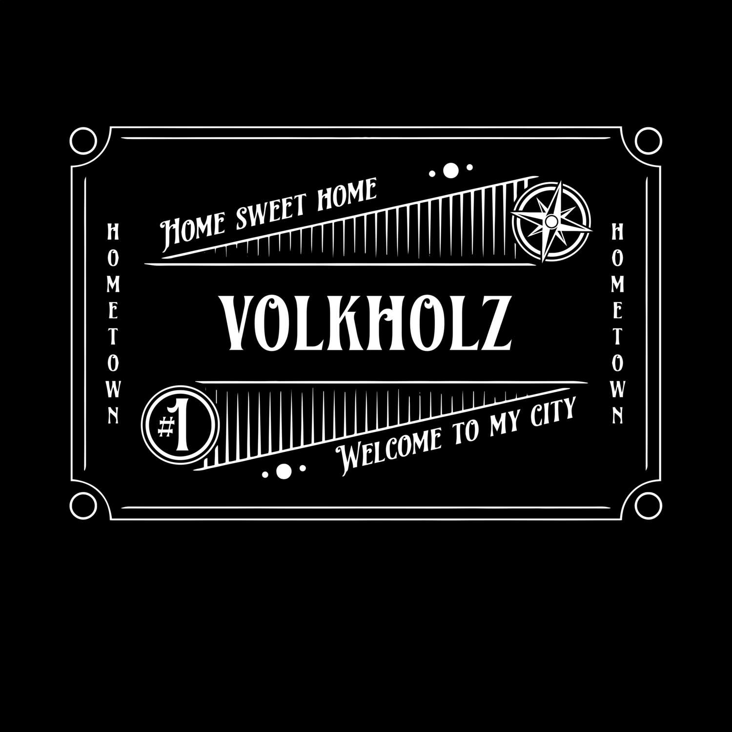 T-Shirt »Rockabilly« für den Ort »Volkholz«