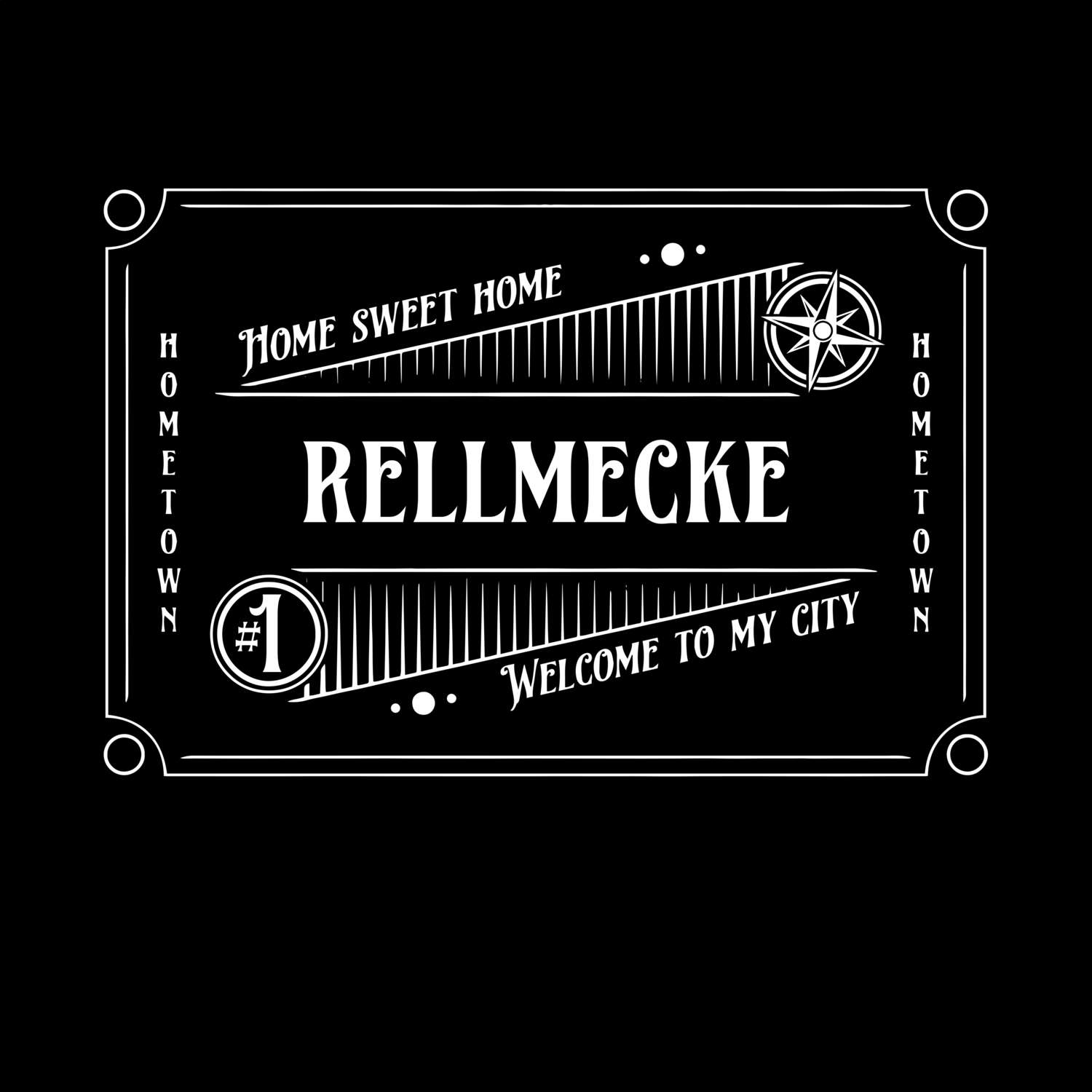 T-Shirt »Rockabilly« für den Ort »Rellmecke«