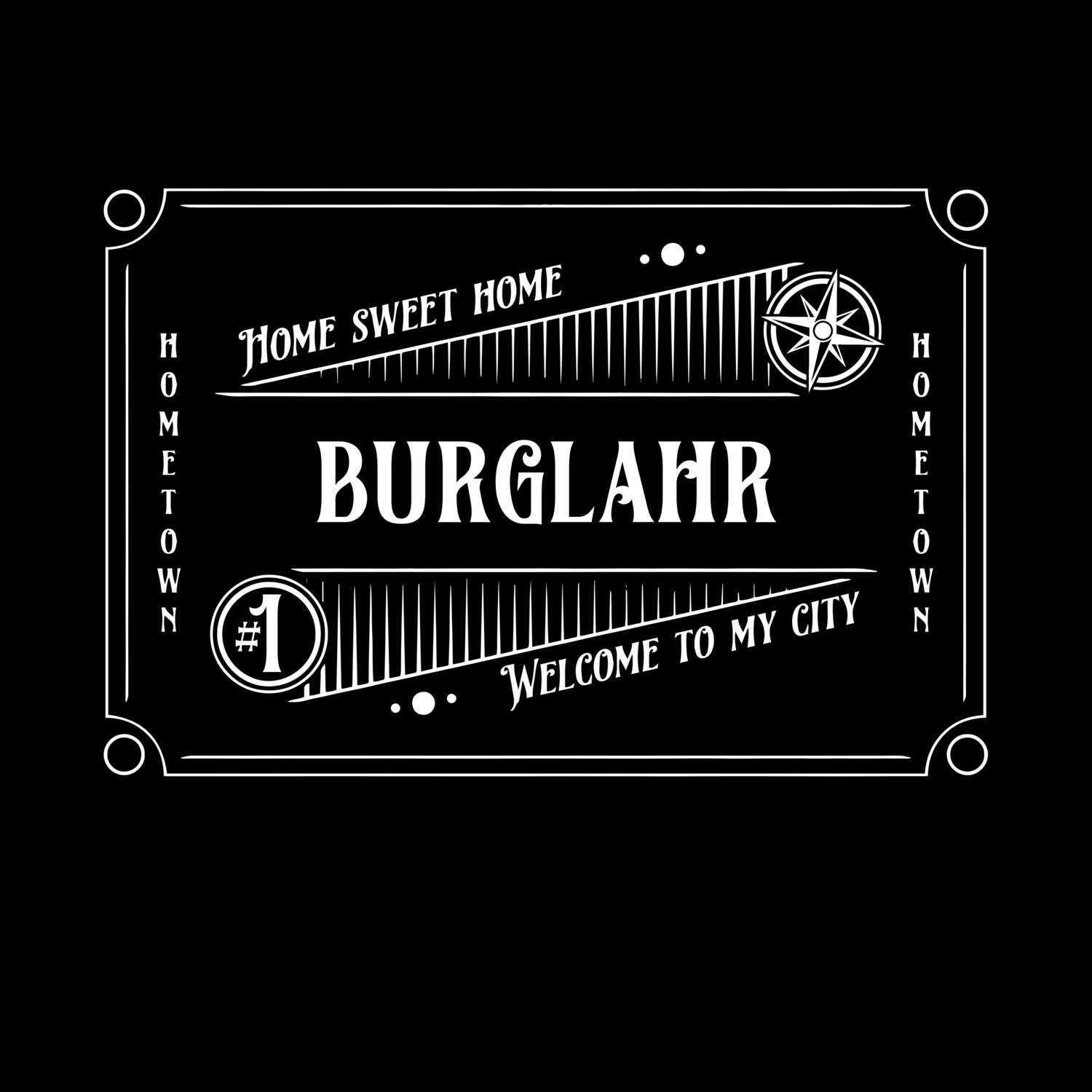 T-Shirt »Rockabilly« für den Ort »Burglahr«