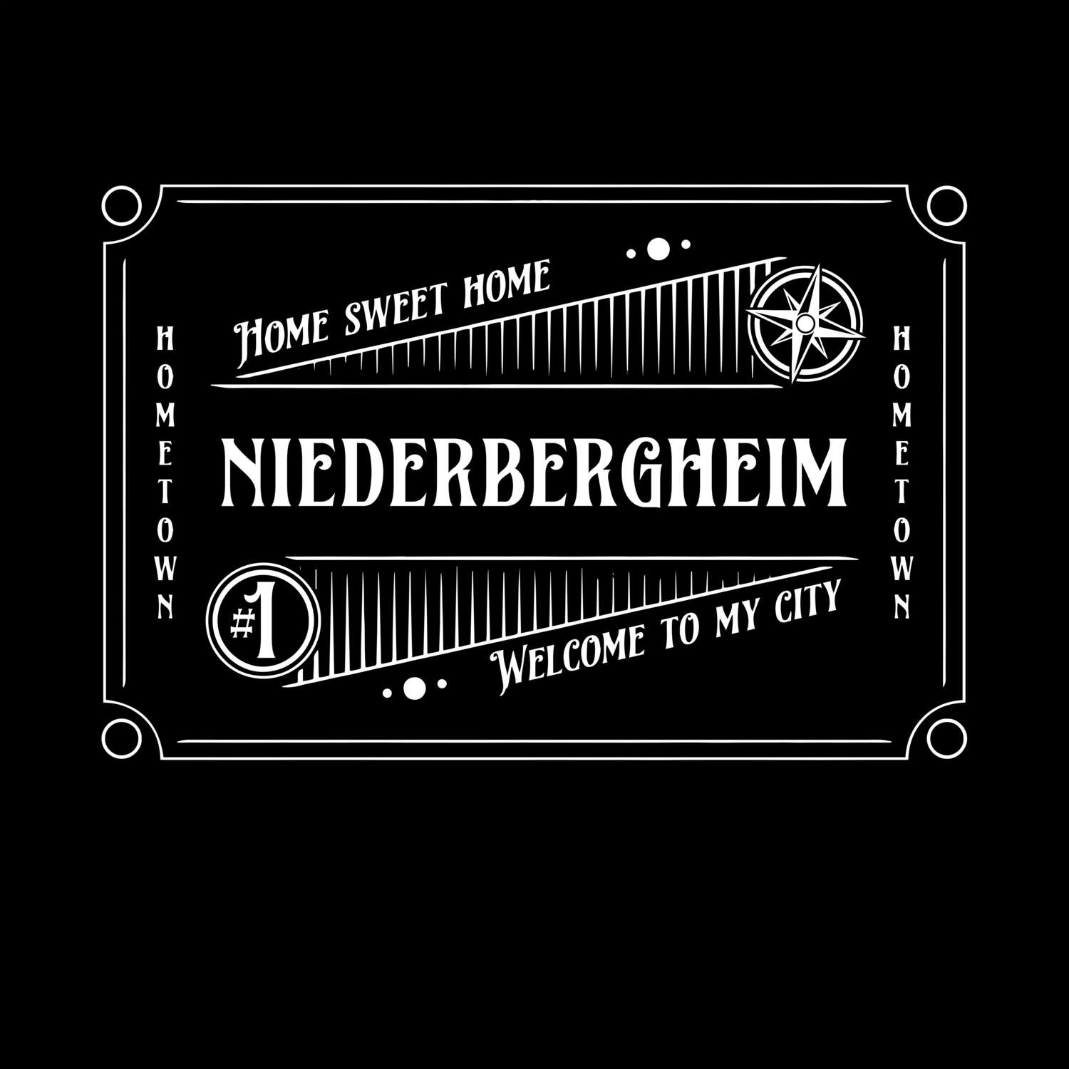 T-Shirt »Rockabilly« für den Ort »Niederbergheim«