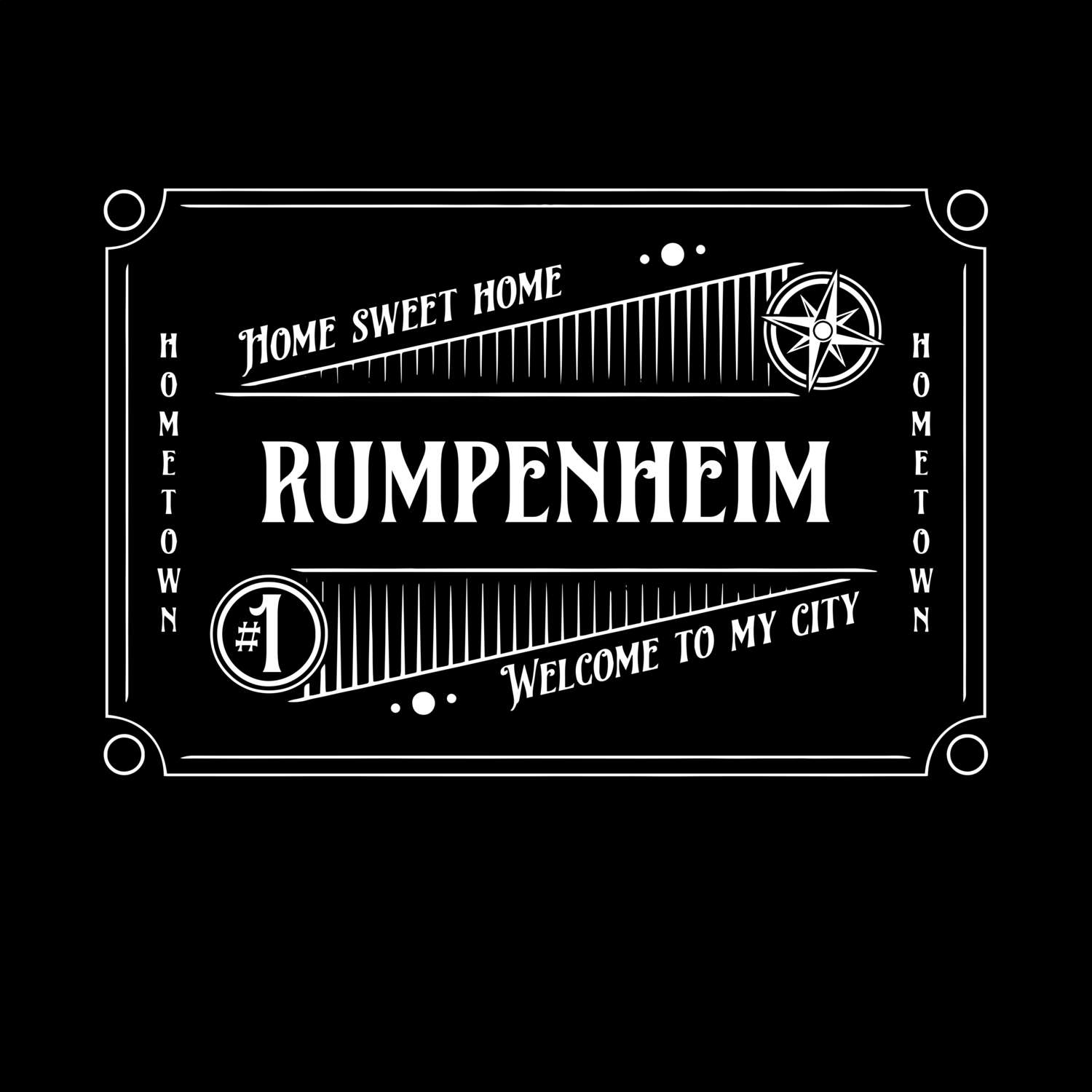 T-Shirt »Rockabilly« für den Ort »Rumpenheim«