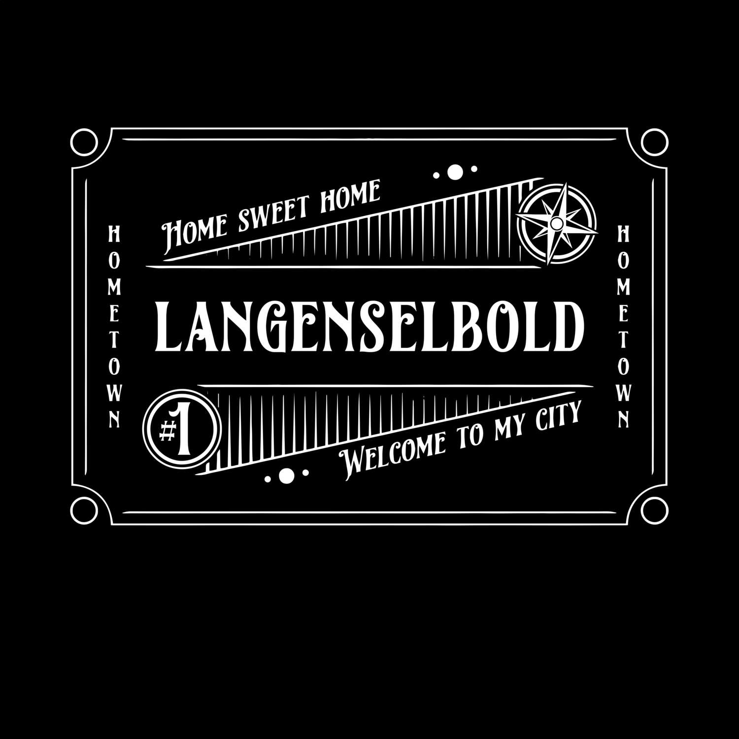 T-Shirt »Rockabilly« für den Ort »Langenselbold«