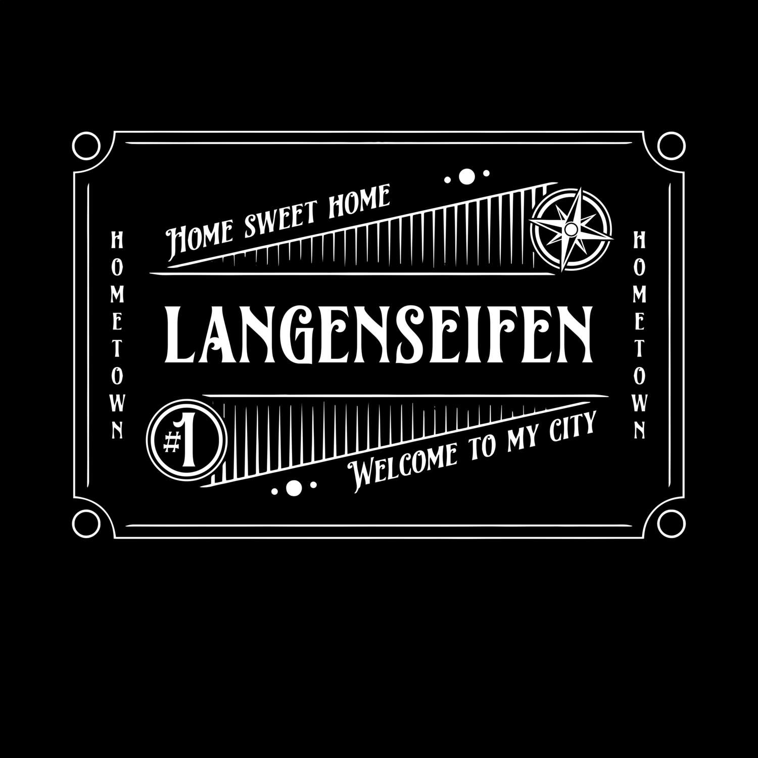 T-Shirt »Rockabilly« für den Ort »Langenseifen«