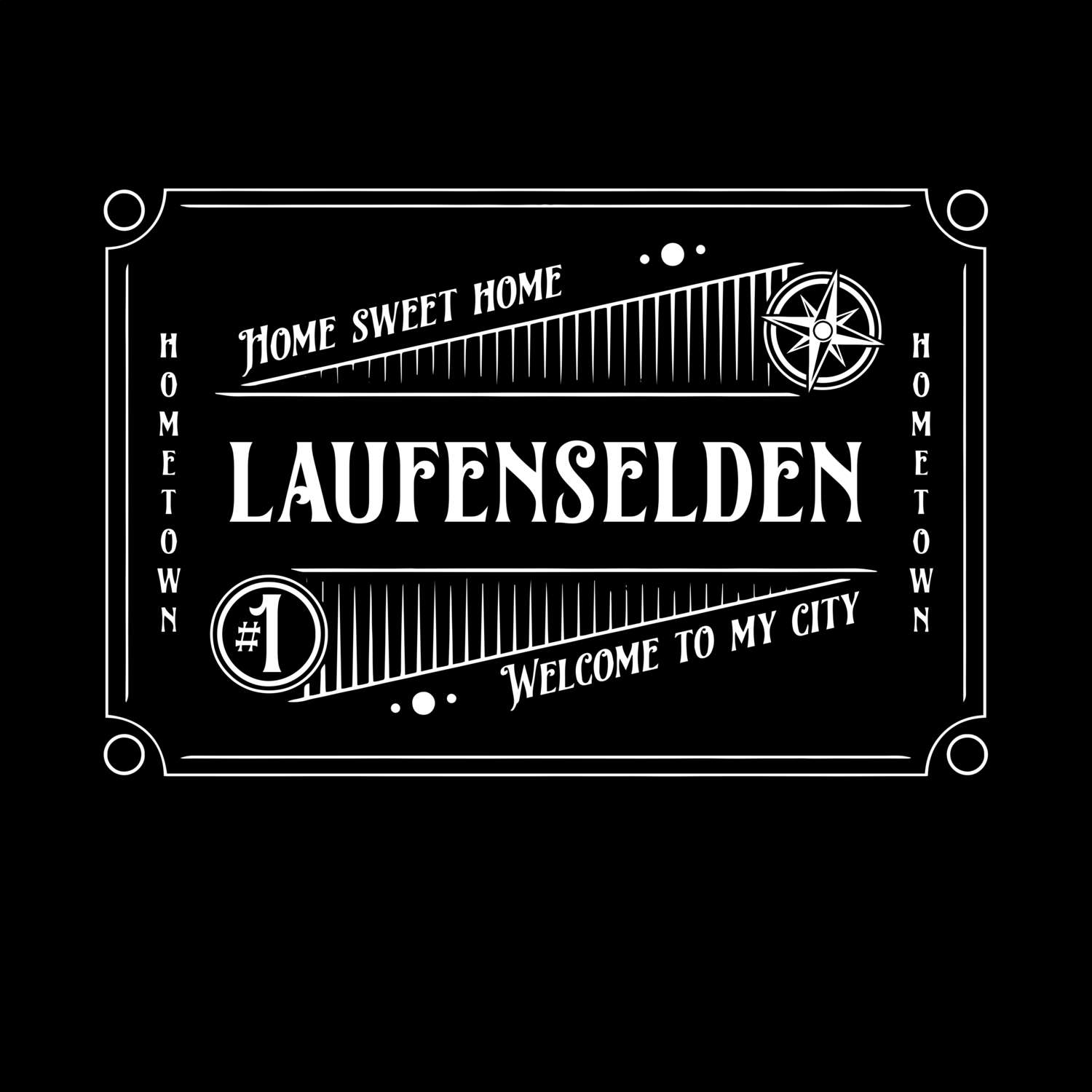 T-Shirt »Rockabilly« für den Ort »Laufenselden«