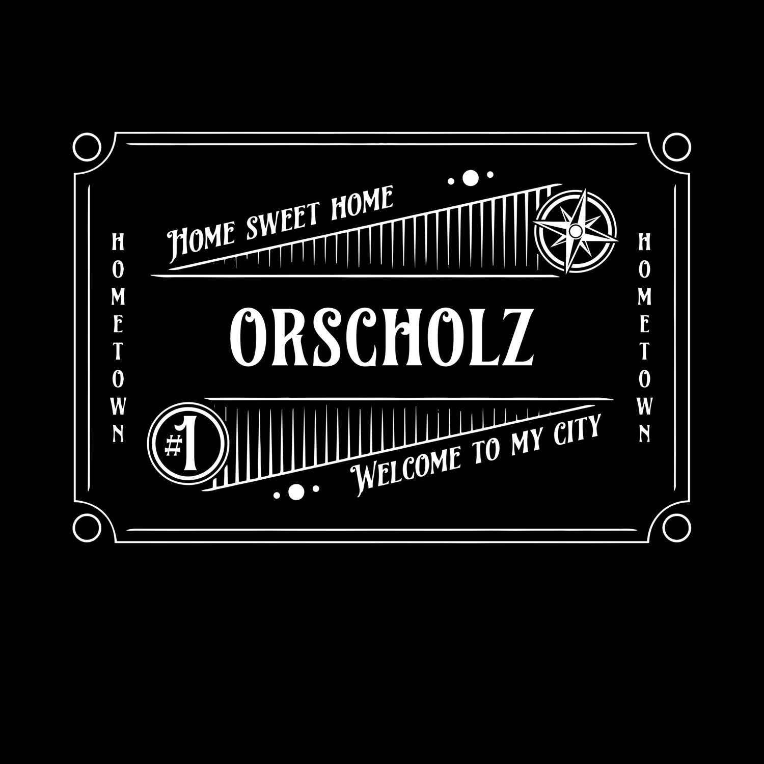T-Shirt »Rockabilly« für den Ort »Orscholz«