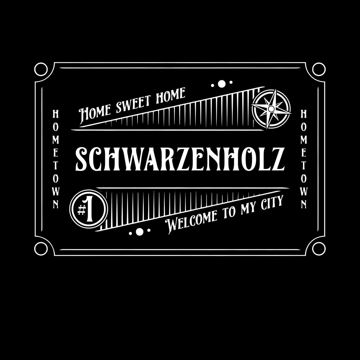 T-Shirt »Rockabilly« für den Ort »Schwarzenholz«