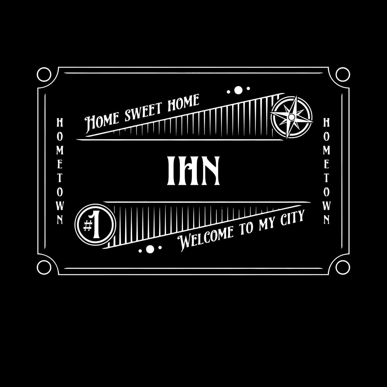 T-Shirt »Rockabilly« für den Ort »Ihn«