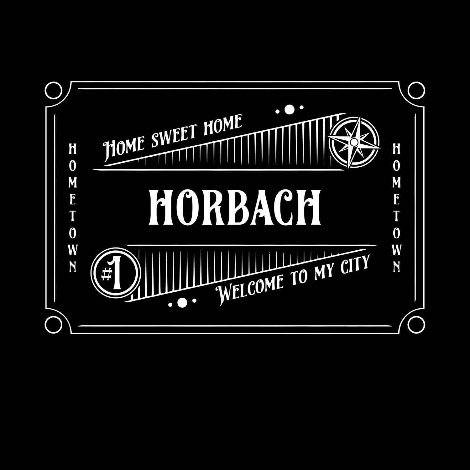 T-Shirt »Rockabilly« für den Ort »Horbach«