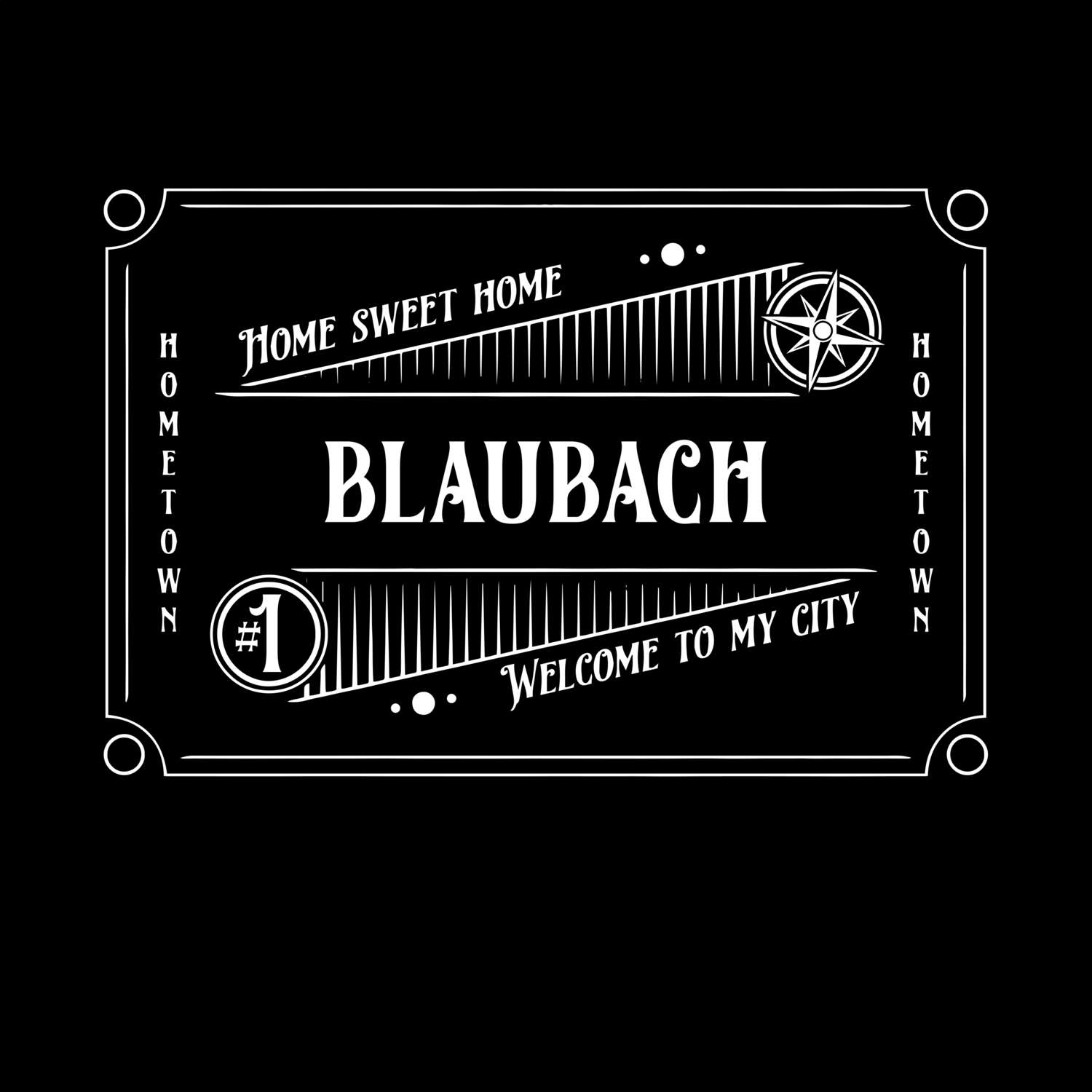 T-Shirt »Rockabilly« für den Ort »Blaubach«