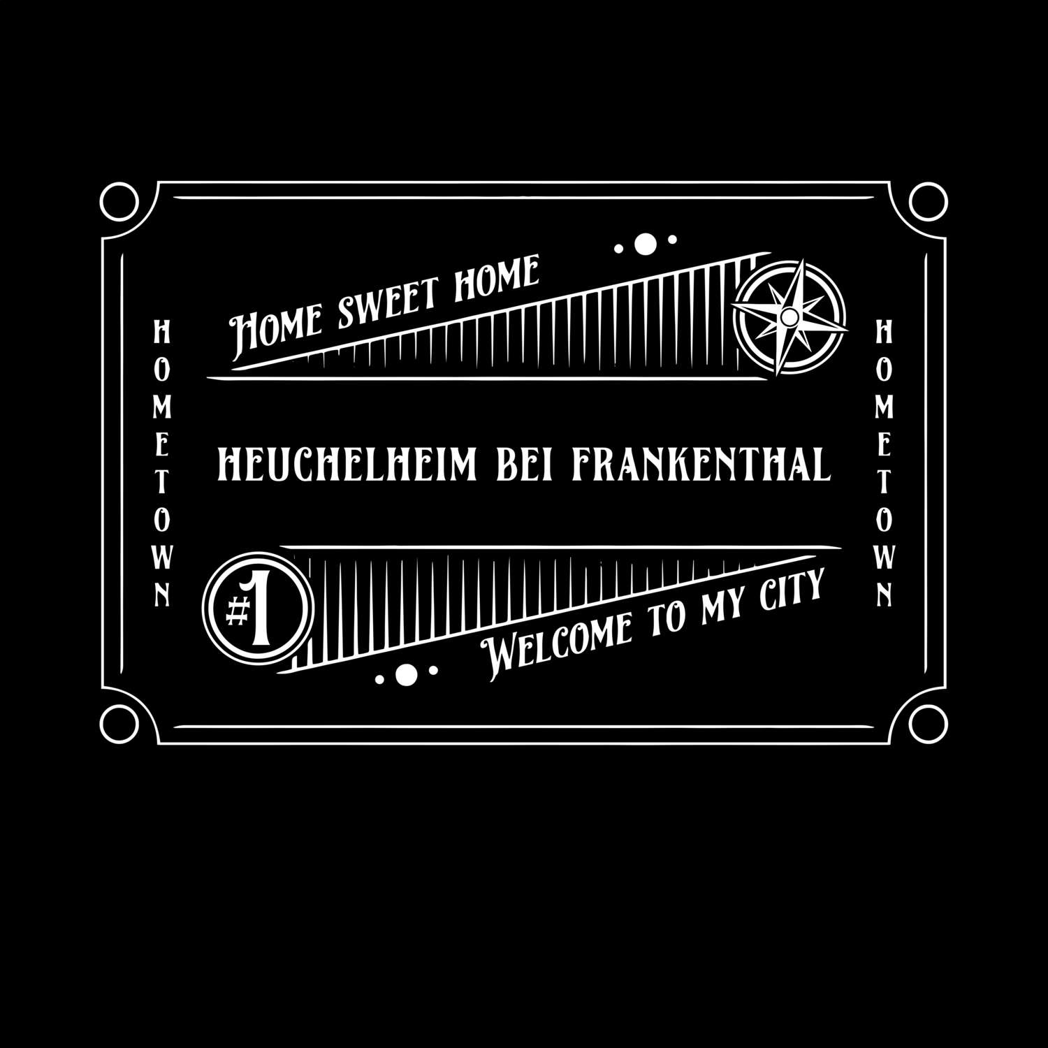 T-Shirt »Rockabilly« für den Ort »Heuchelheim bei Frankenthal«