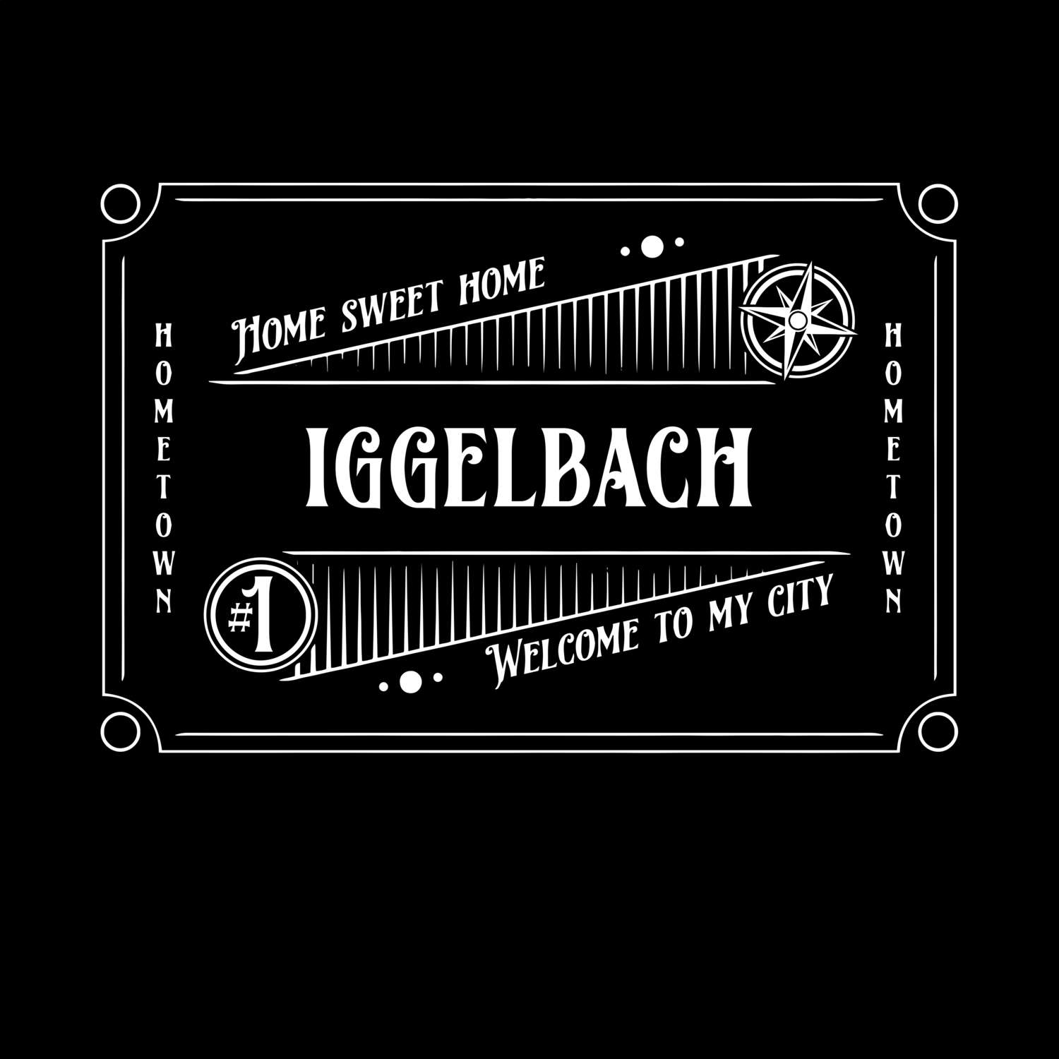 T-Shirt »Rockabilly« für den Ort »Iggelbach«