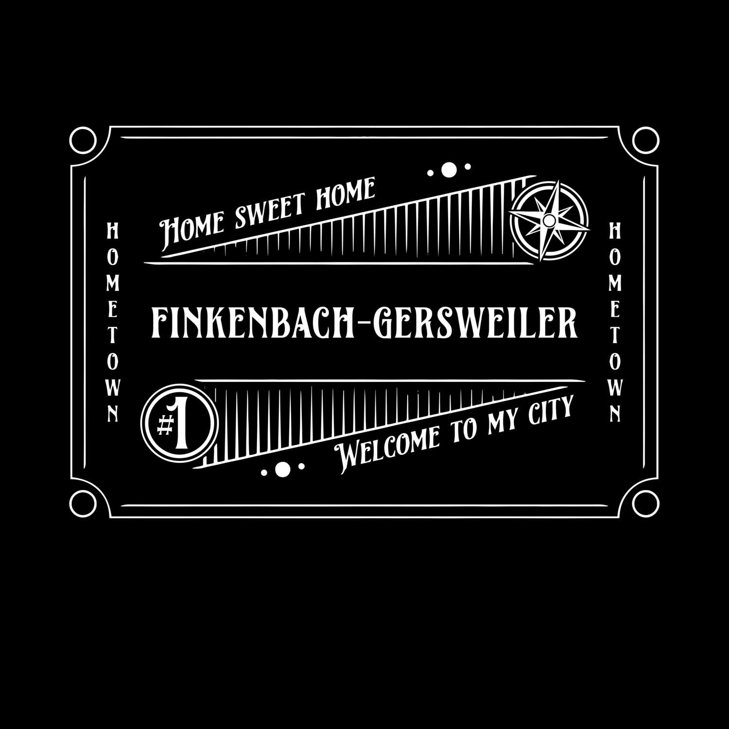 T-Shirt »Rockabilly« für den Ort »Finkenbach-Gersweiler«