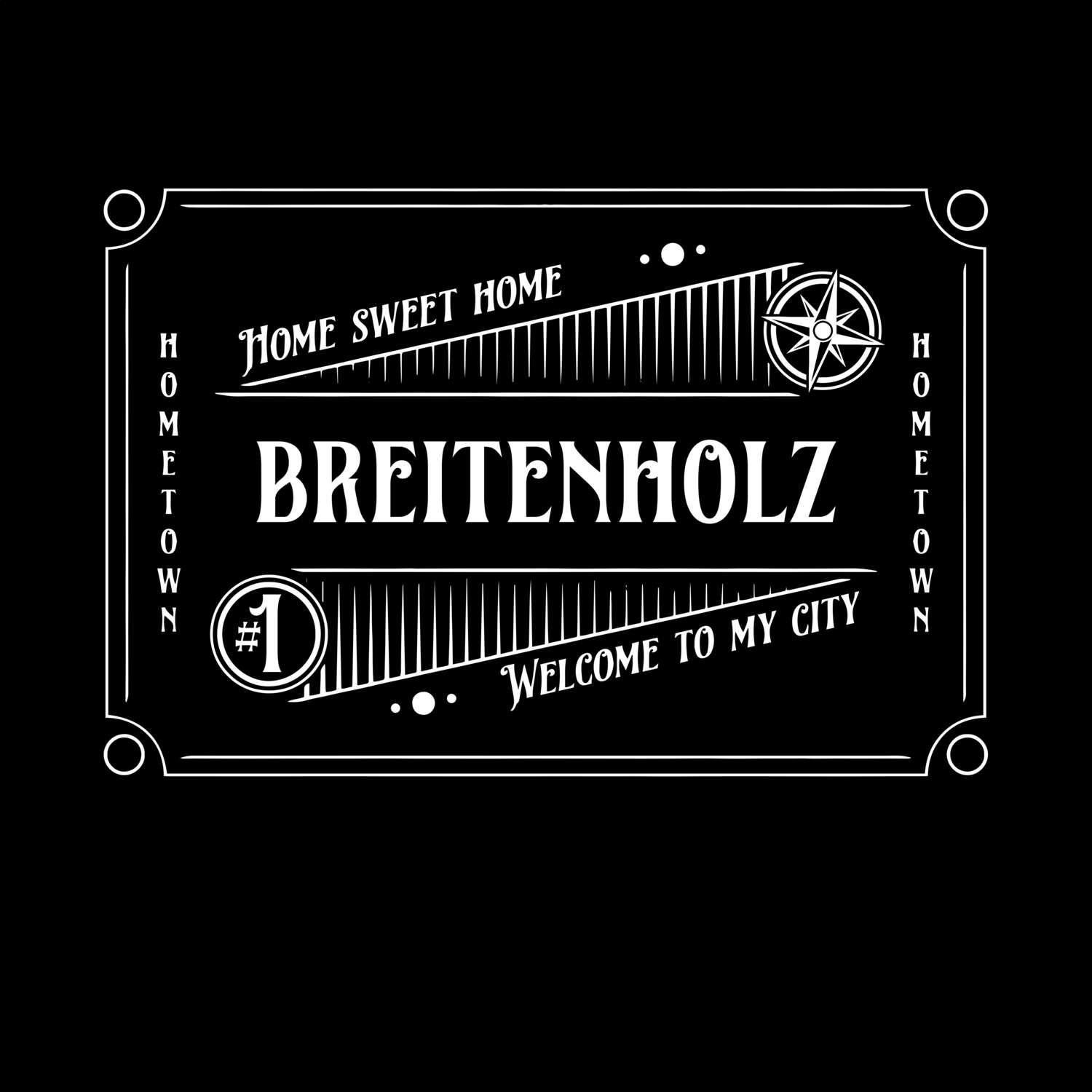 T-Shirt »Rockabilly« für den Ort »Breitenholz«