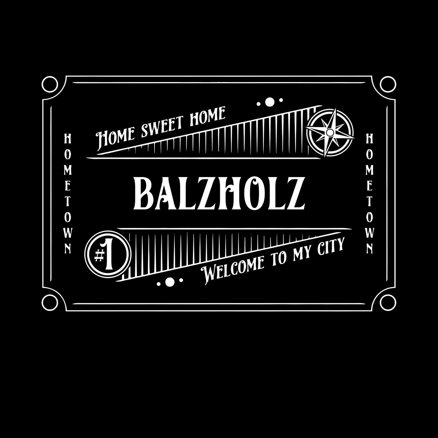 T-Shirt »Rockabilly« für den Ort »Balzholz«