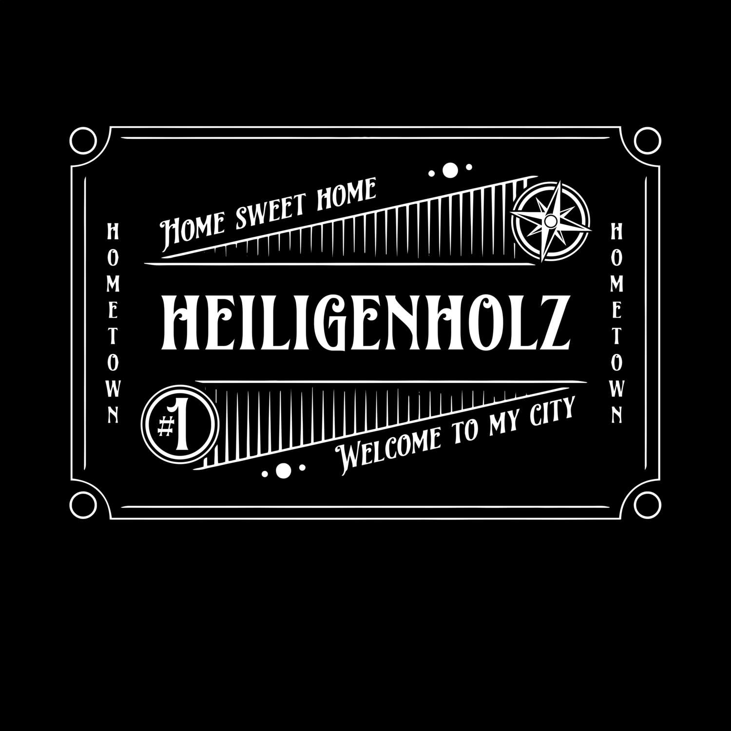 T-Shirt »Rockabilly« für den Ort »Heiligenholz«