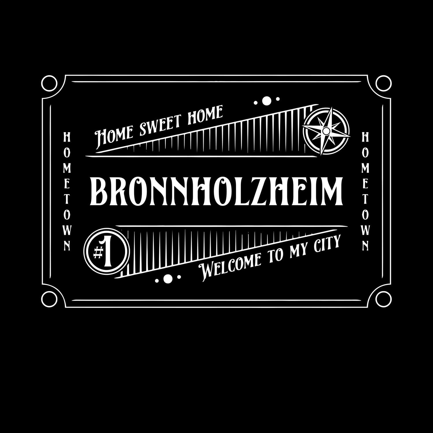 T-Shirt »Rockabilly« für den Ort »Bronnholzheim«