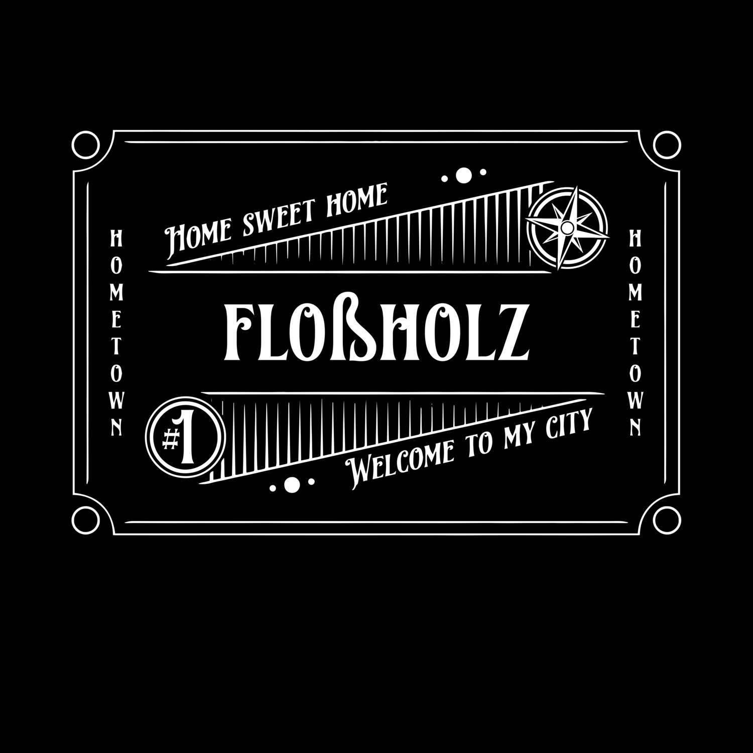 T-Shirt »Rockabilly« für den Ort »Floßholz«