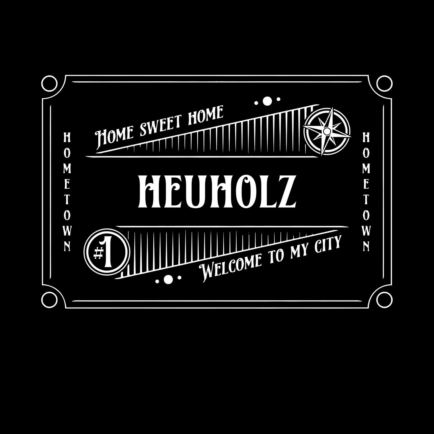 T-Shirt »Rockabilly« für den Ort »Heuholz«