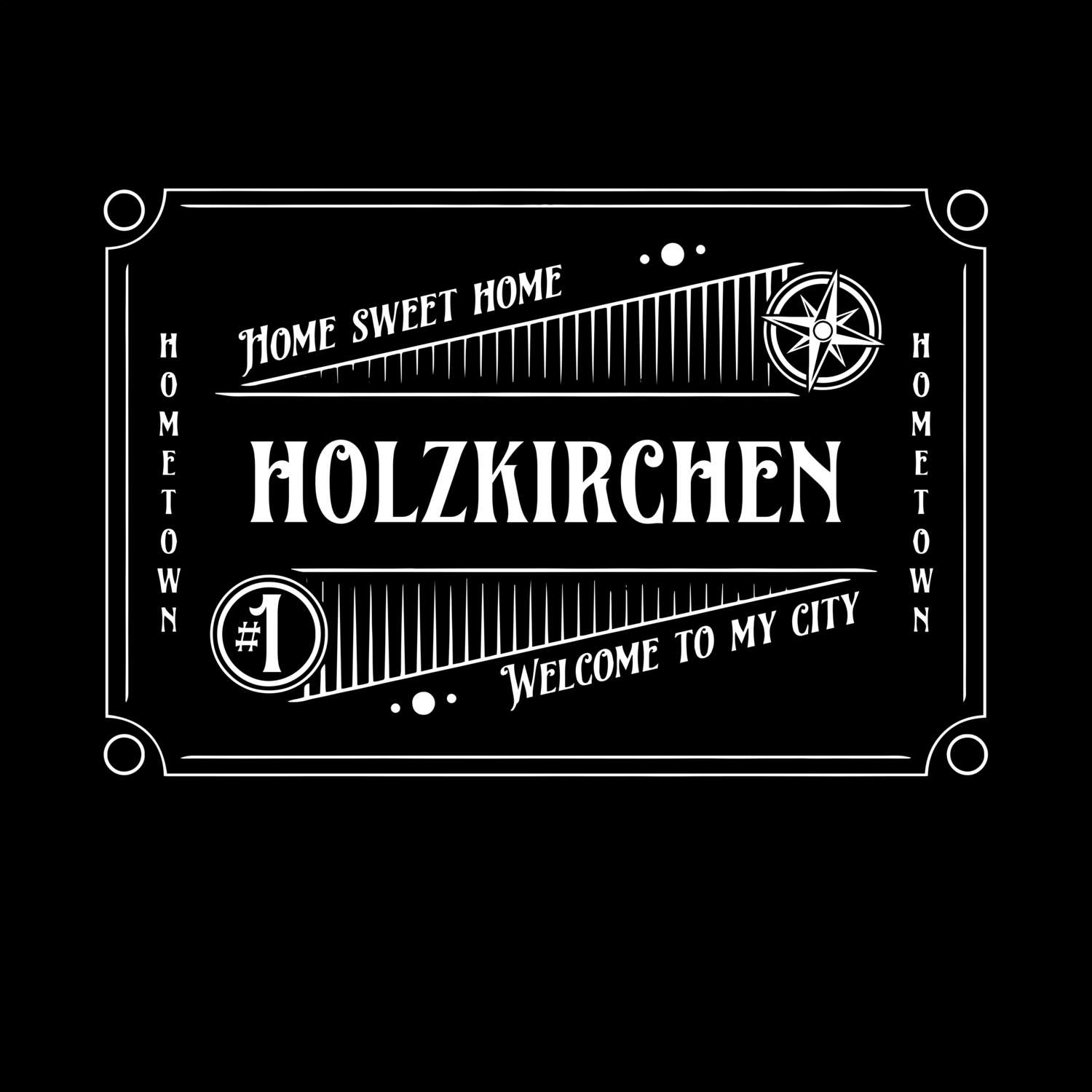 T-Shirt »Rockabilly« für den Ort »Holzkirchen«