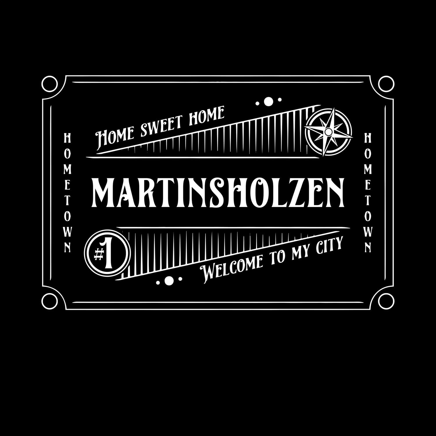 T-Shirt »Rockabilly« für den Ort »Martinsholzen«